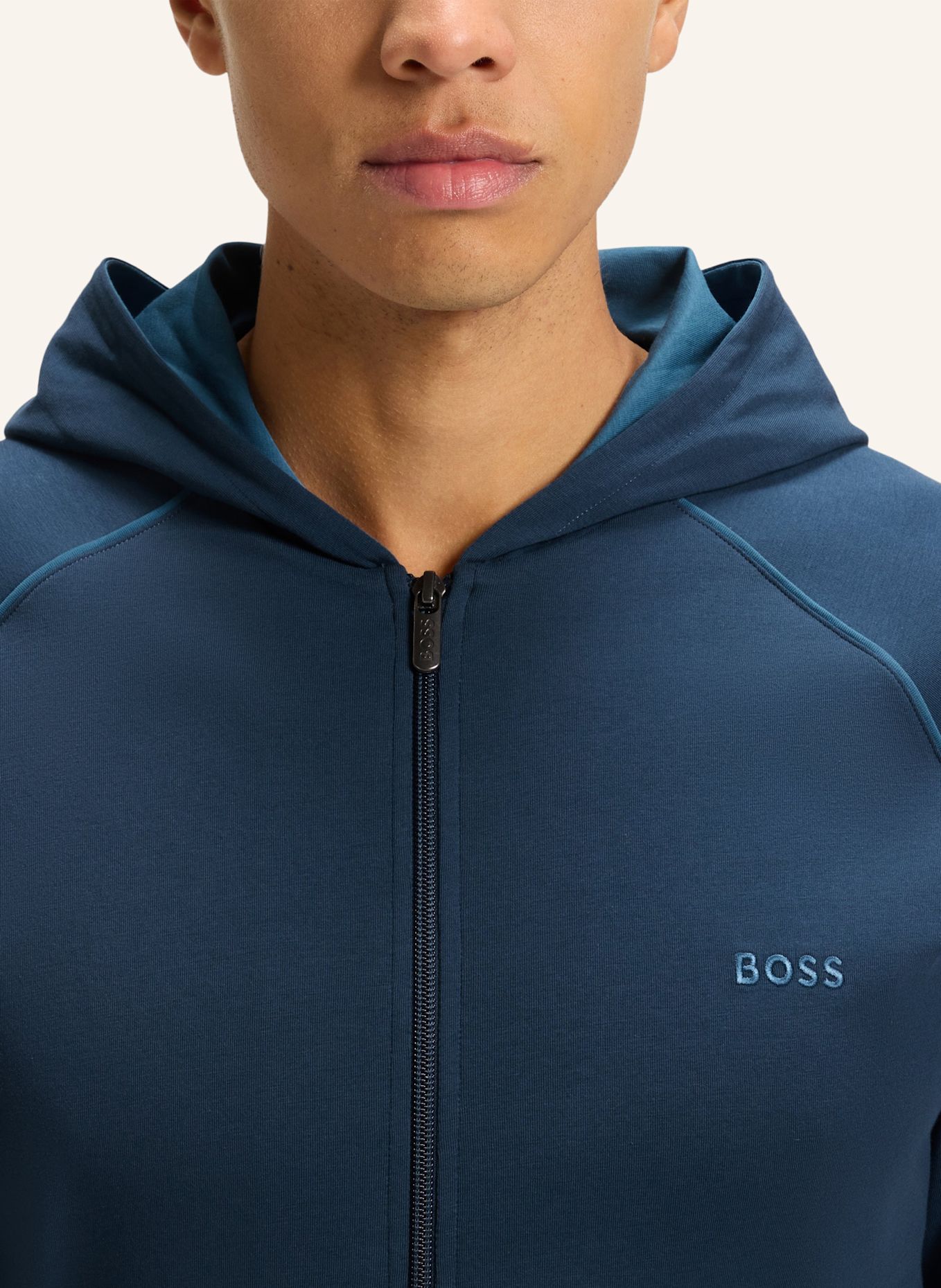 BOSS Loungewear Jacke MIX&MATCH JACKET H Regular Fit: BLAU
