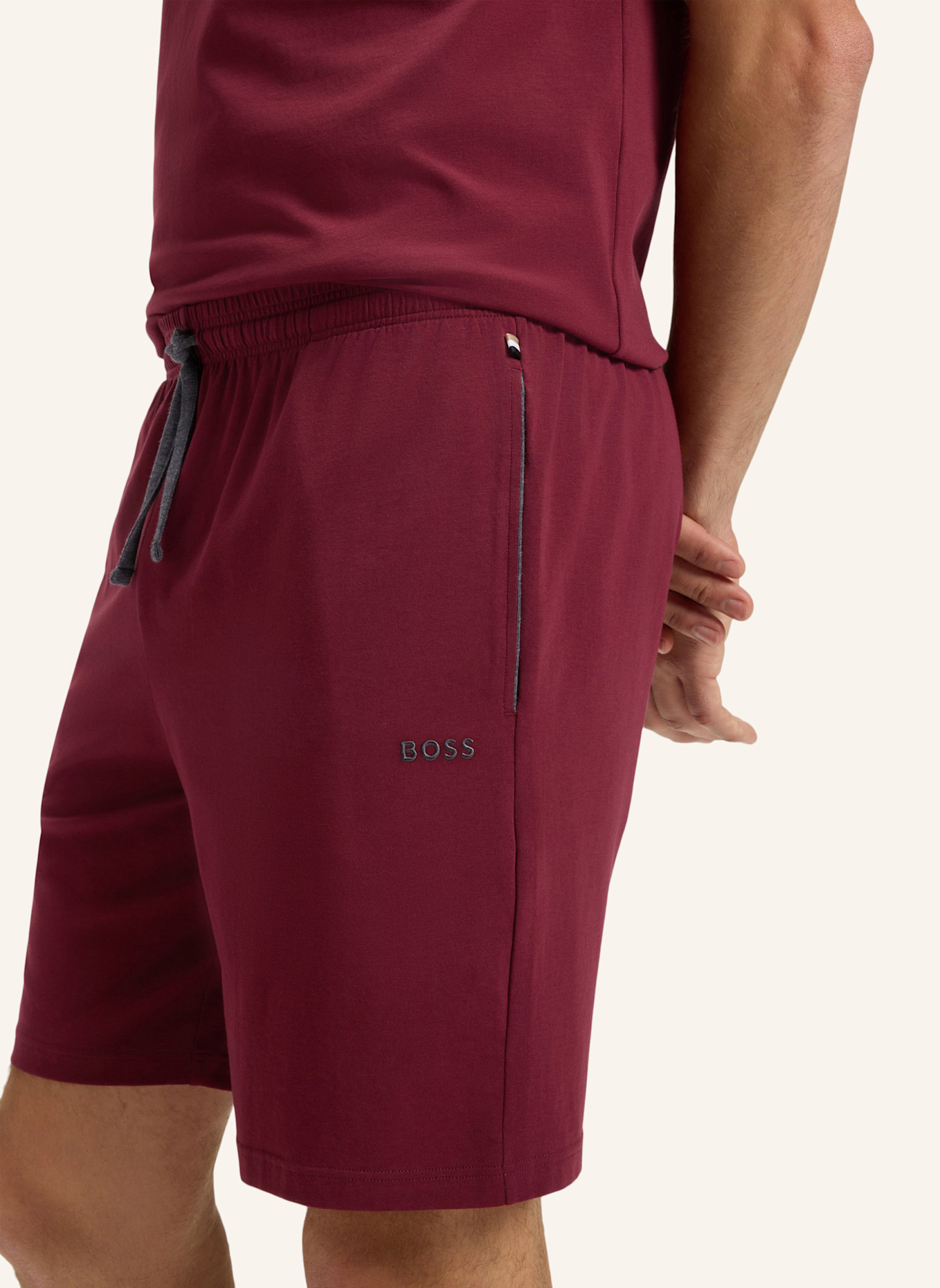 BOSS Loungewear Unterteil MIX&MATCH SHORT CW: DUNKELROT