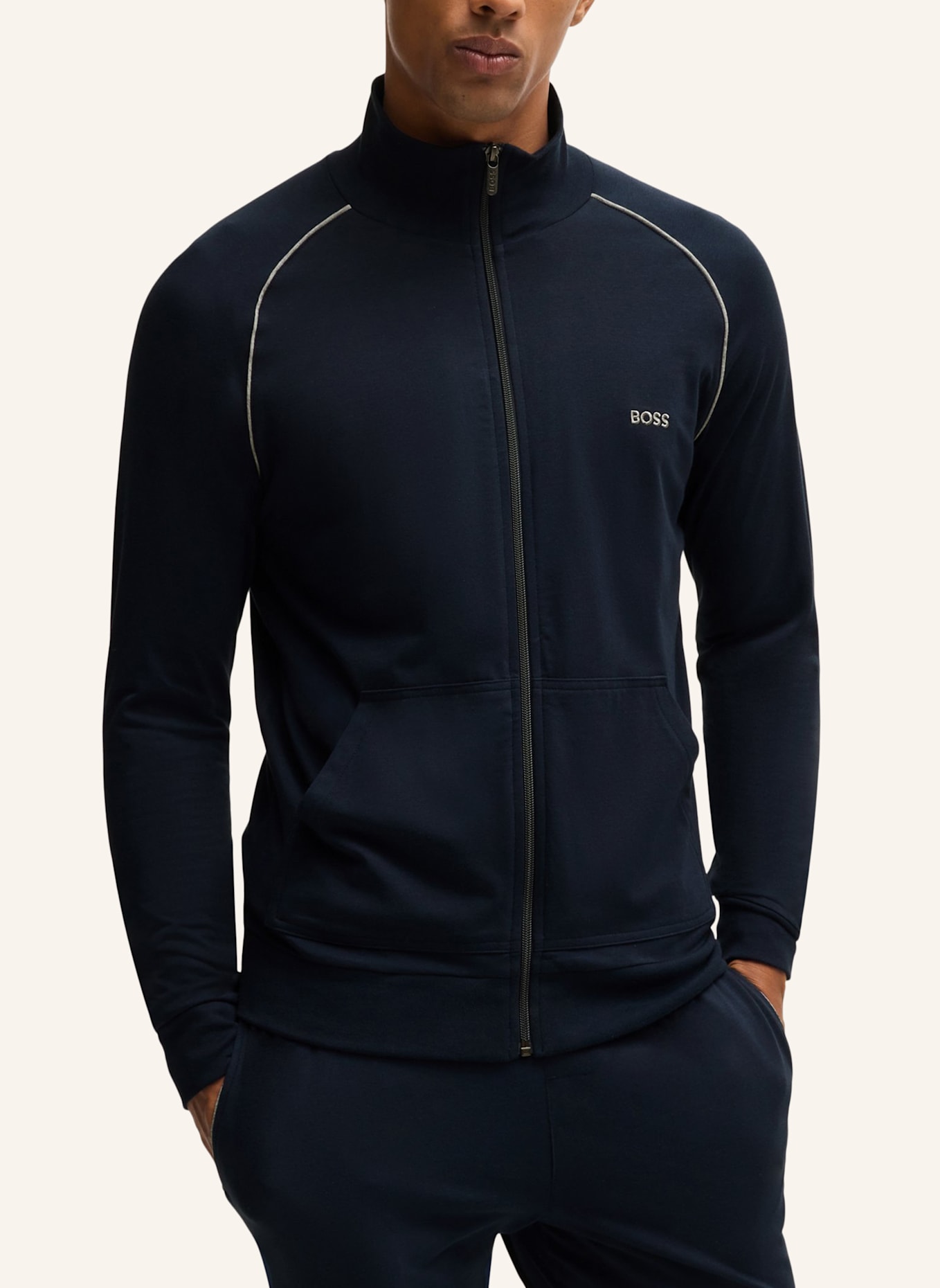 BOSS Lounge-Jacke: DUNKELBLAU