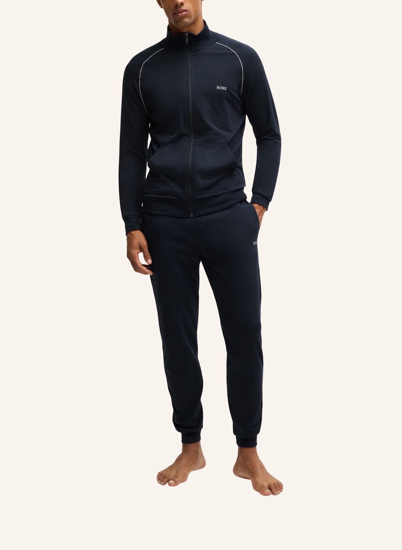 BOSS Lounge-Jacke: DUNKELBLAU