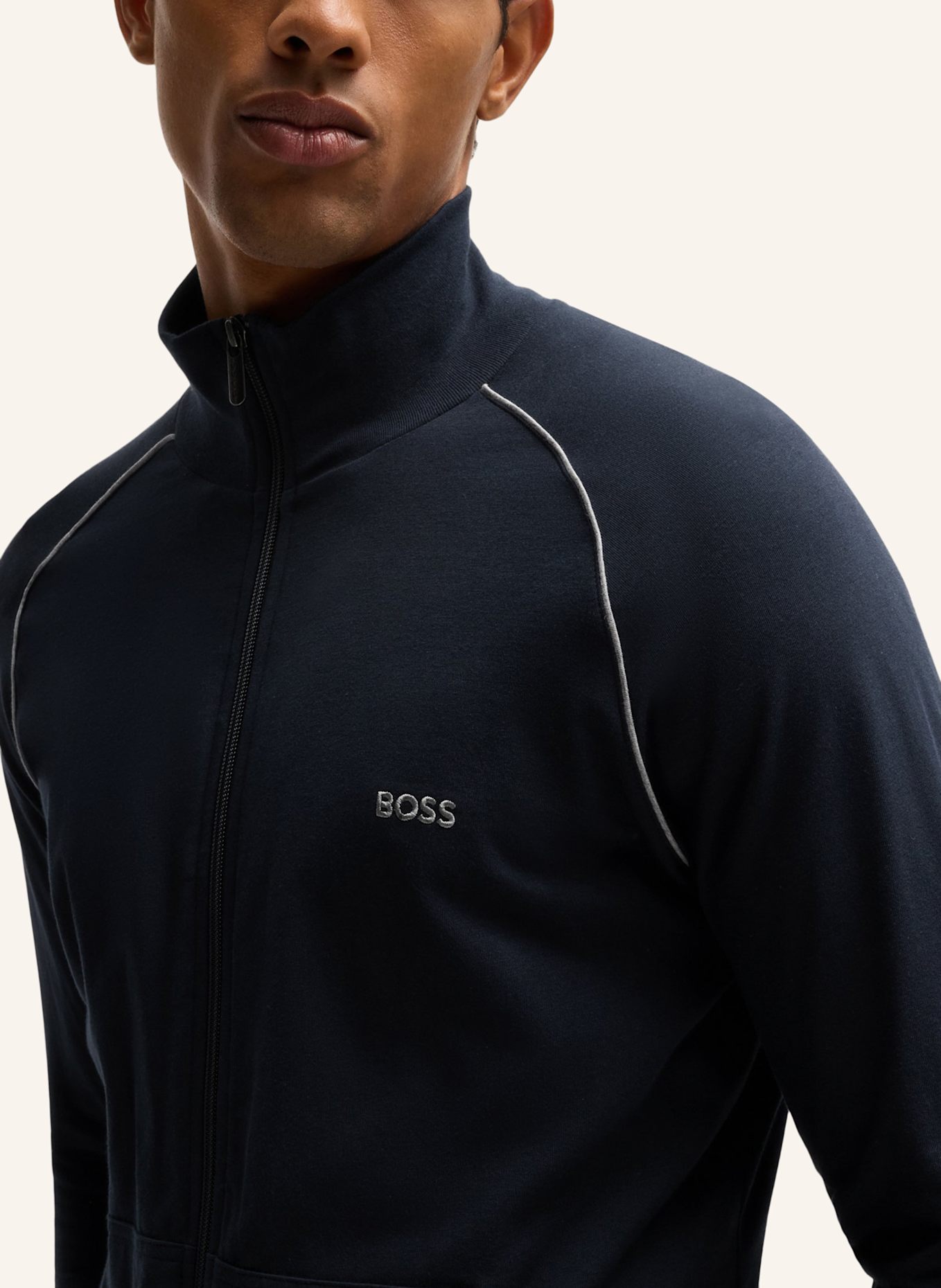 BOSS Lounge-Jacke: DUNKELBLAU