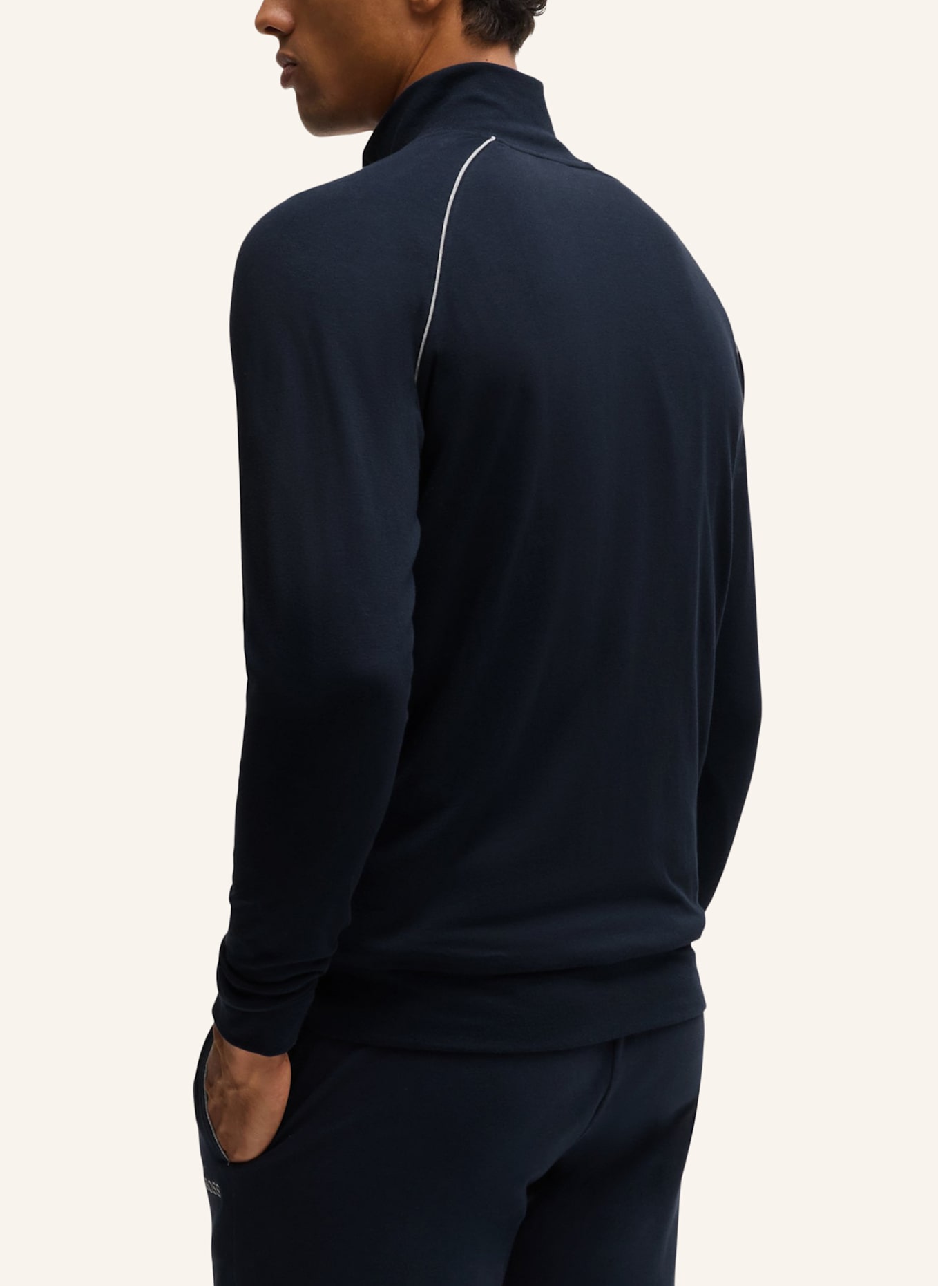 BOSS Lounge-Jacke: DUNKELBLAU