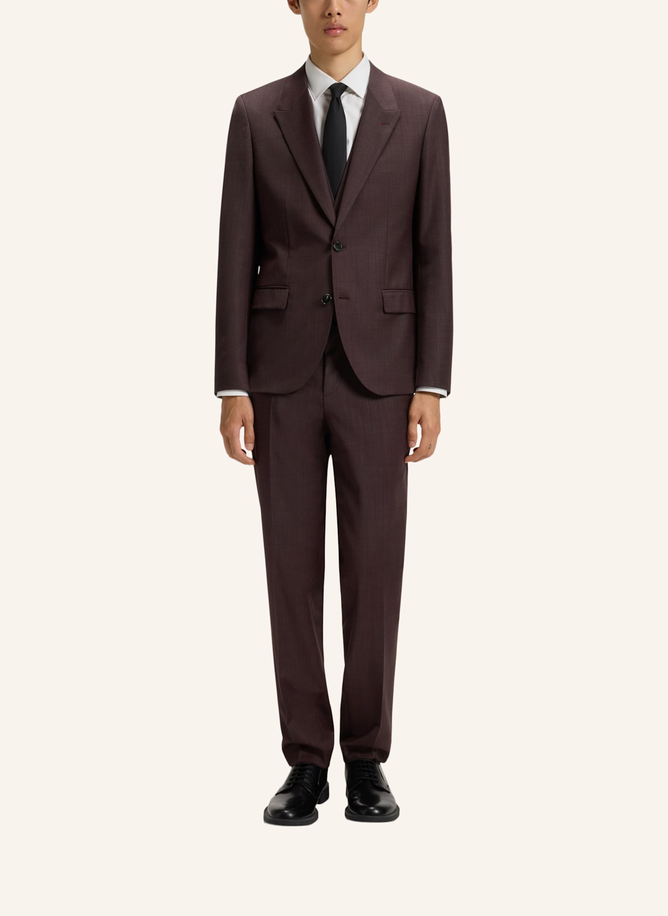 HUGO Business Anzug HENRY/GETLIN242V2X Slim Fit: DUNKELROT