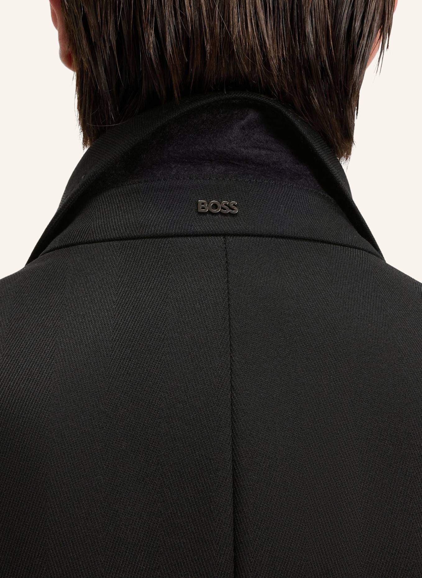 BOSS Klassischer Mantel H-HYDE-BIB-254 Slim Fit: SCHWARZ