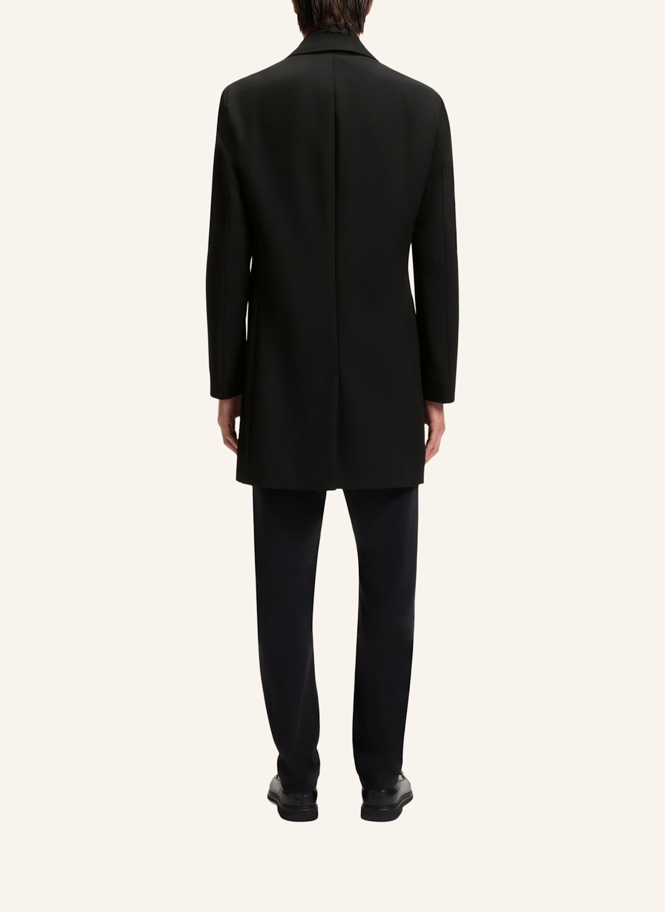 BOSS Klassischer Mantel H-HYDE-BIB-254 Slim Fit: SCHWARZ