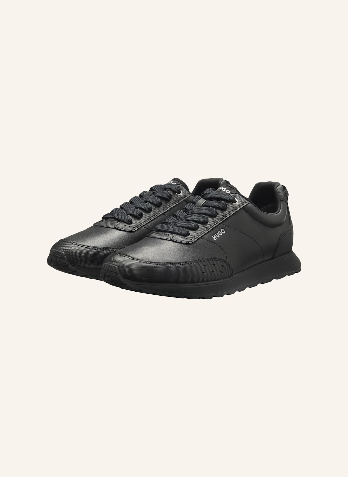 HUGO Sneaker ICELIN_RUNN_NYRBPU: SCHWARZ