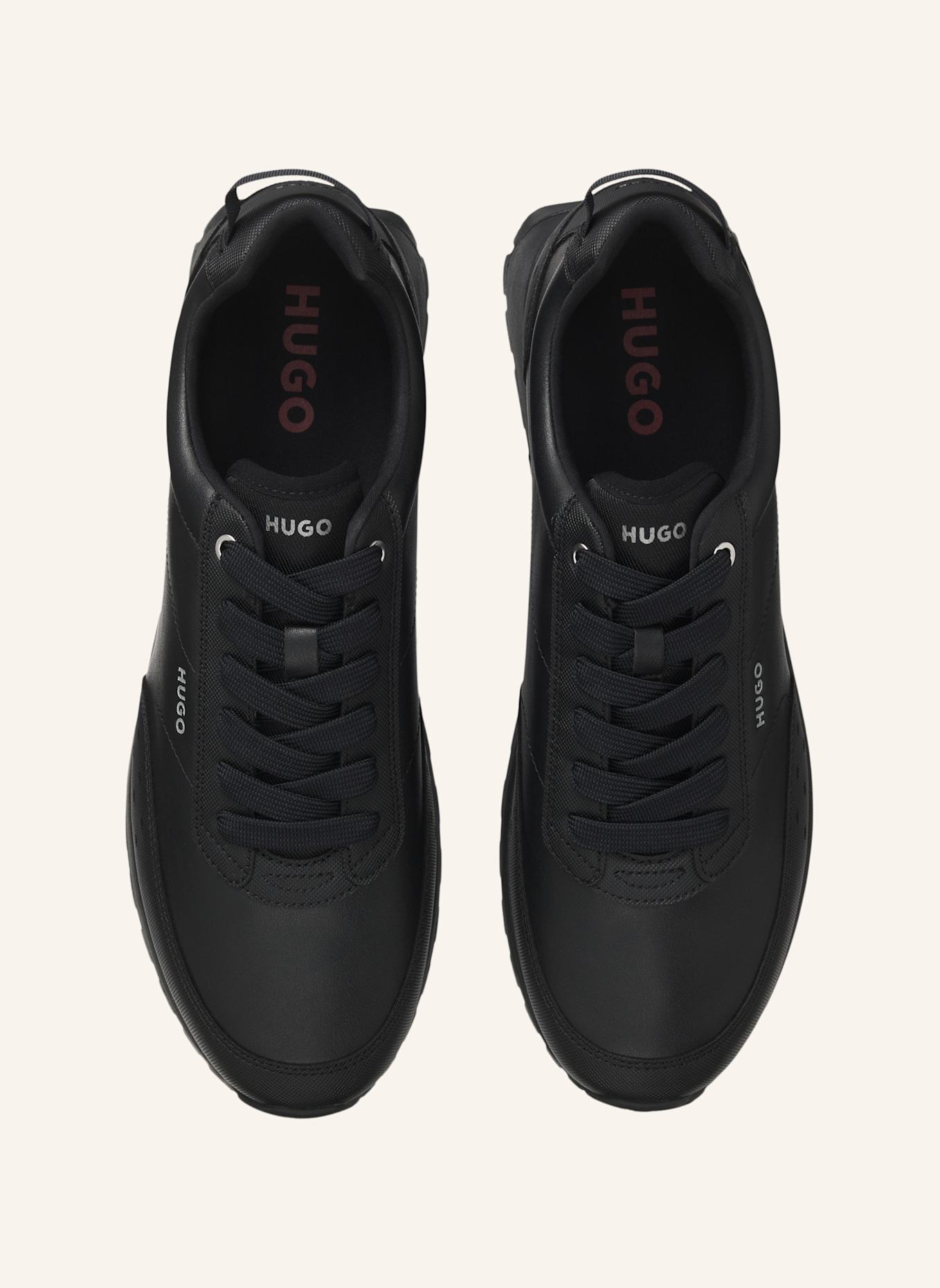 HUGO Sneaker ICELIN_RUNN_NYRBPU: SCHWARZ