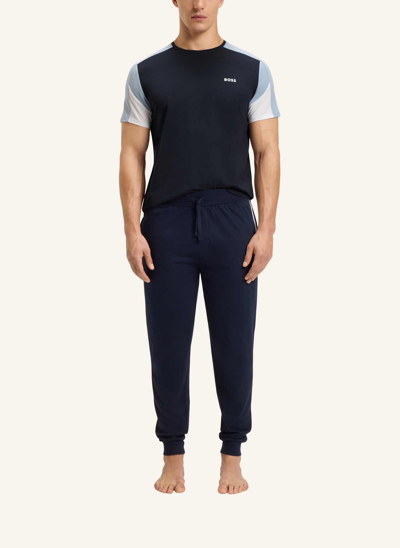 BOSS Pyjama-Oberteil BALANCE T-SHIRT RN Regular Fit: DUNKELBLAU