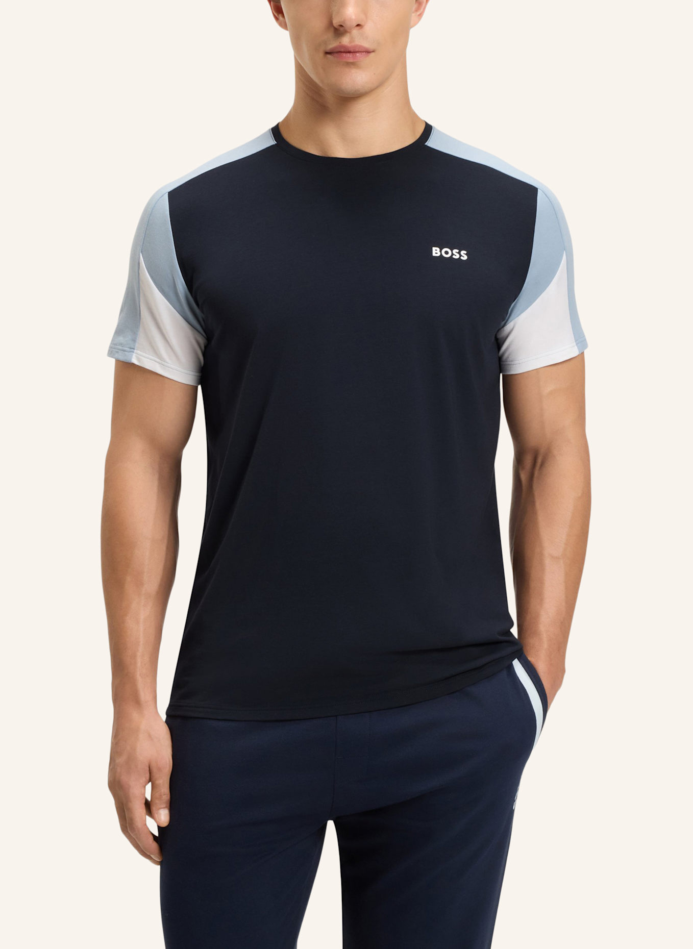 BOSS Pyjama-Oberteil BALANCE T-SHIRT RN Regular Fit: DUNKELBLAU
