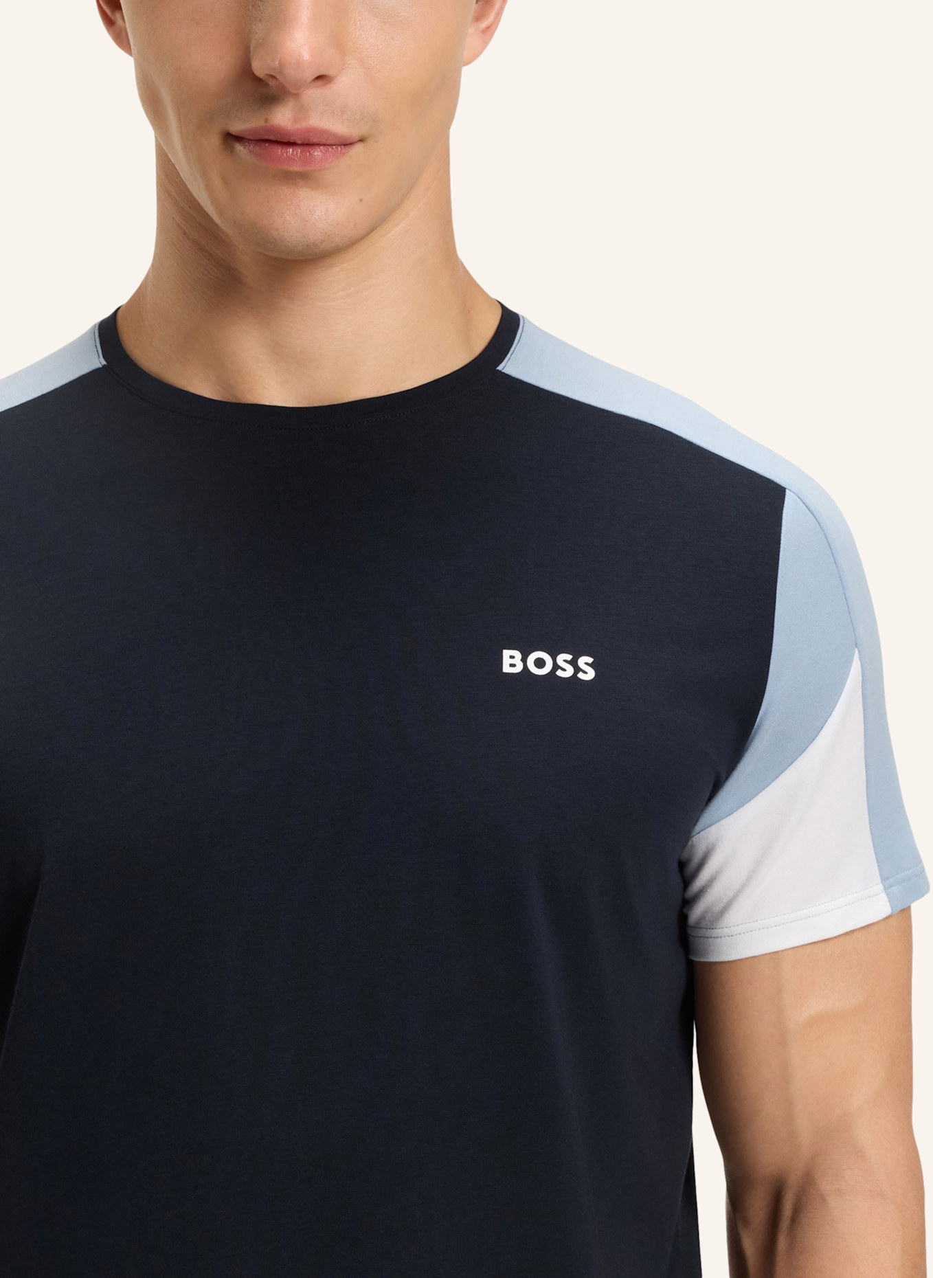 BOSS Pyjama-Oberteil BALANCE T-SHIRT RN Regular Fit: DUNKELBLAU