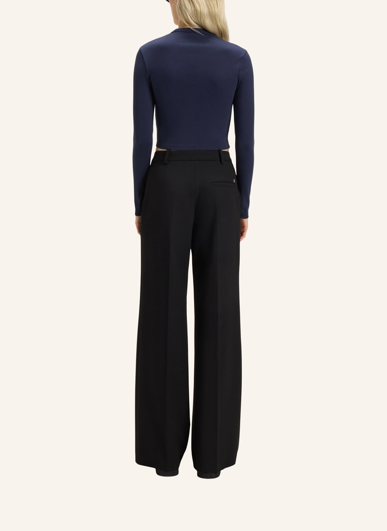 HUGO Casual Top DAFILOMENA_3 Slim Fit: DUNKELBLAU