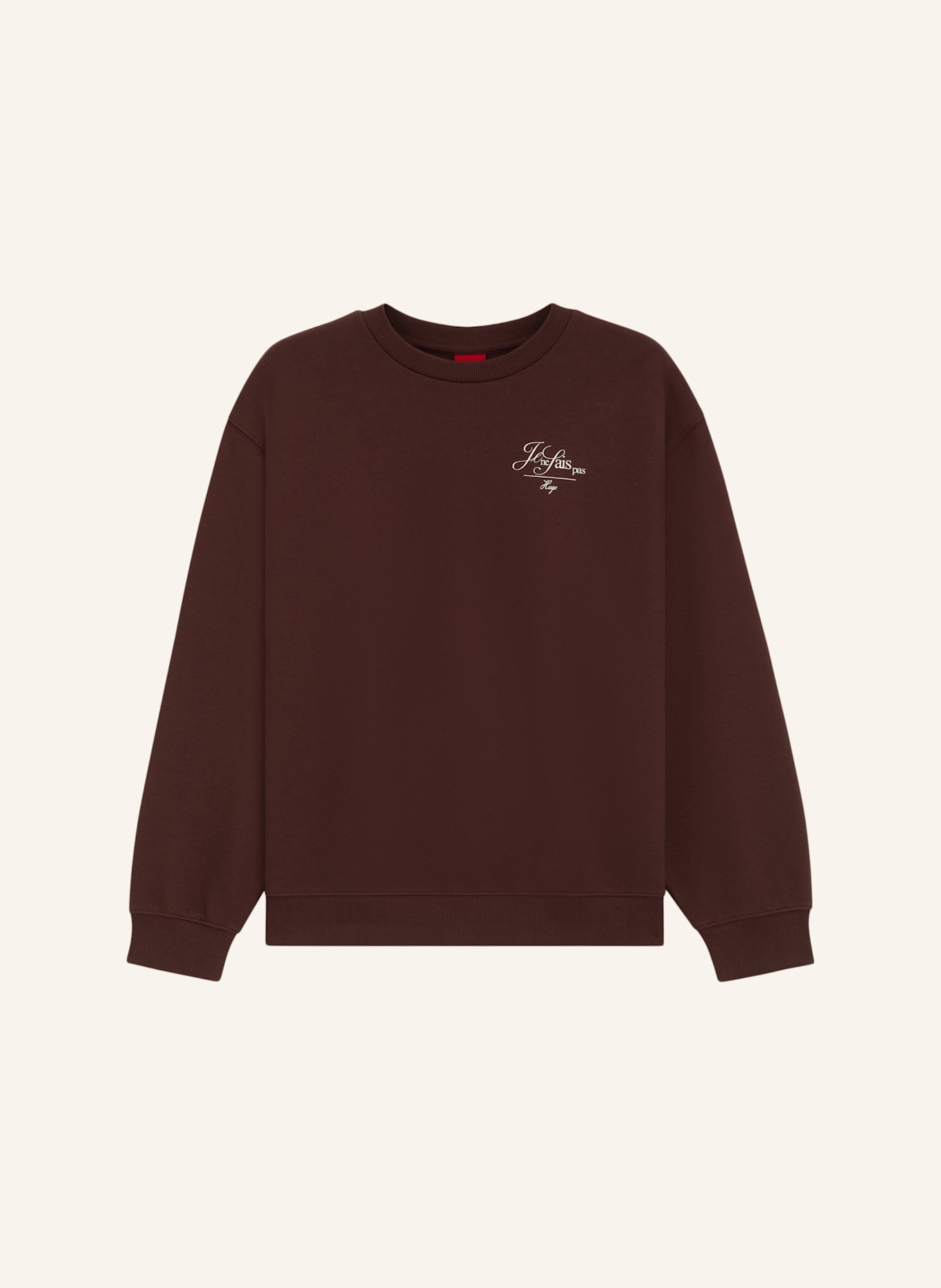 HUGO Sweatshirt CLASSIC CREW_5 Relaxed Fit: DUNKELBRAUN