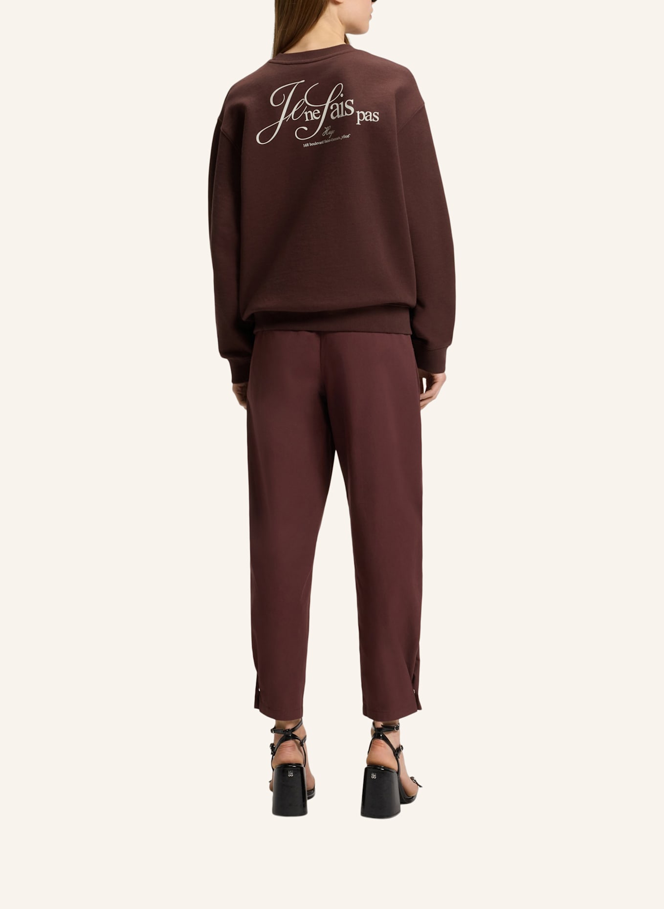 HUGO Sweatshirt CLASSIC CREW_5 Relaxed Fit: DUNKELBRAUN