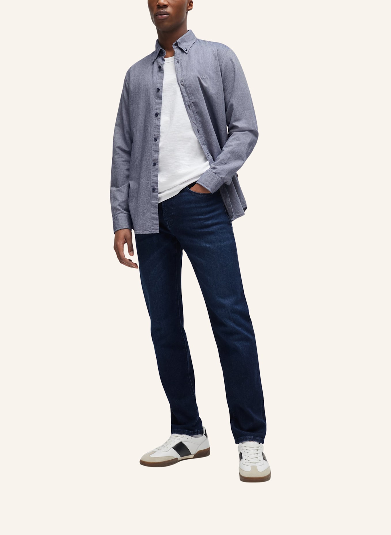 BOSS Jeans RE.MAINE Regular Fit: DUNKELBLAU