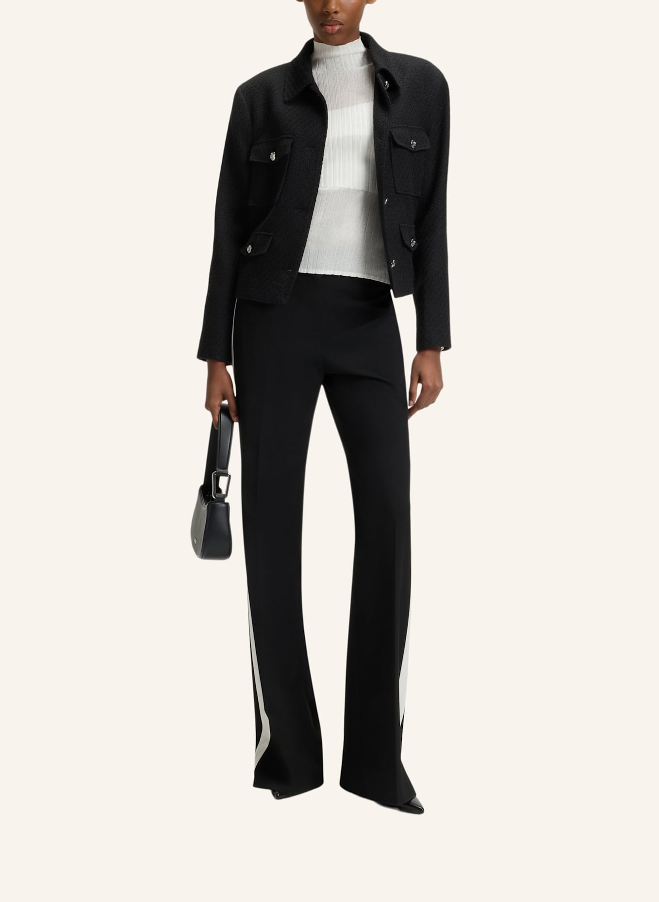 HUGO Pullover SICLAMINO Slim Fit: WEISS