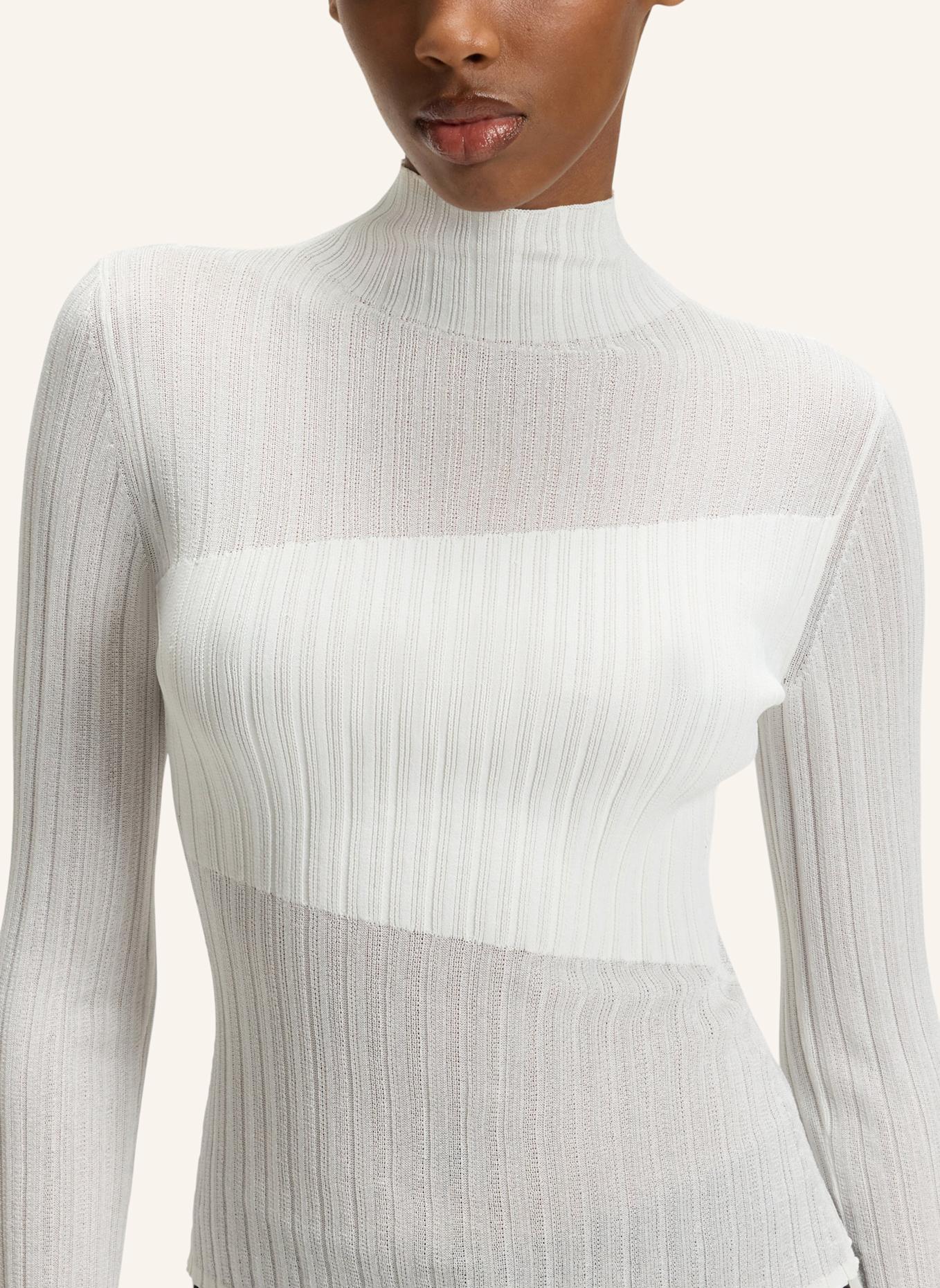 HUGO Pullover SICLAMINO Slim Fit: WEISS