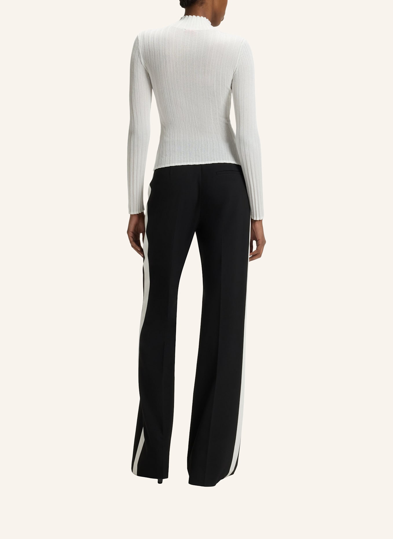 HUGO Pullover SICLAMINO Slim Fit: WEISS