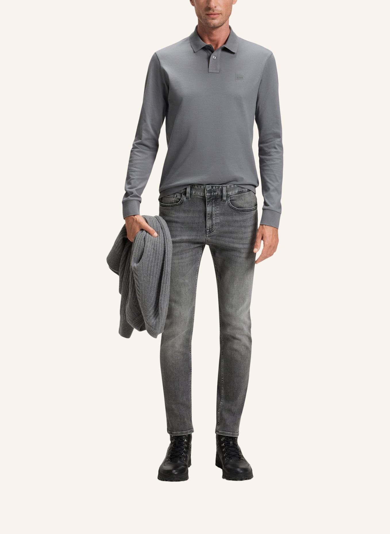 BOSS Jeans DELAWARE BO Slim Fit: GRAU