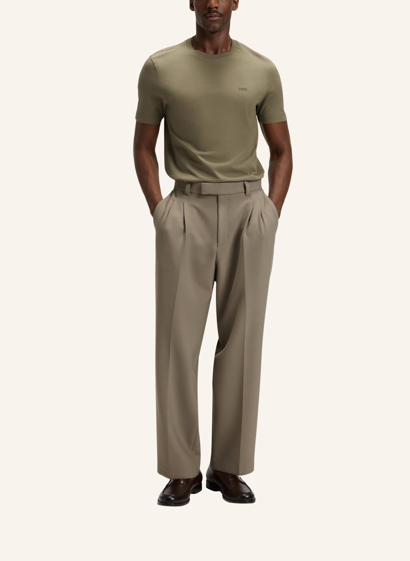 BOSS T-Shirt THOMPSON: BRAUN