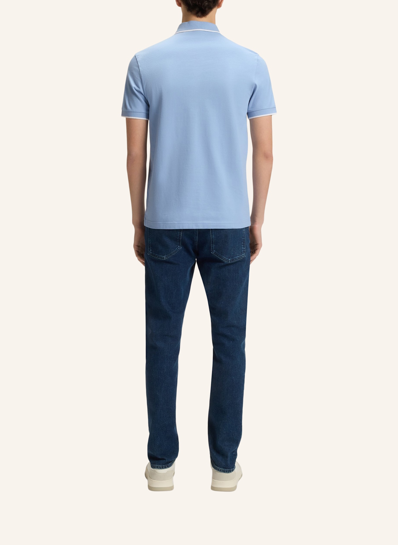 BOSS Piqué-Poloshirt PASSERTIP: HELLBLAU