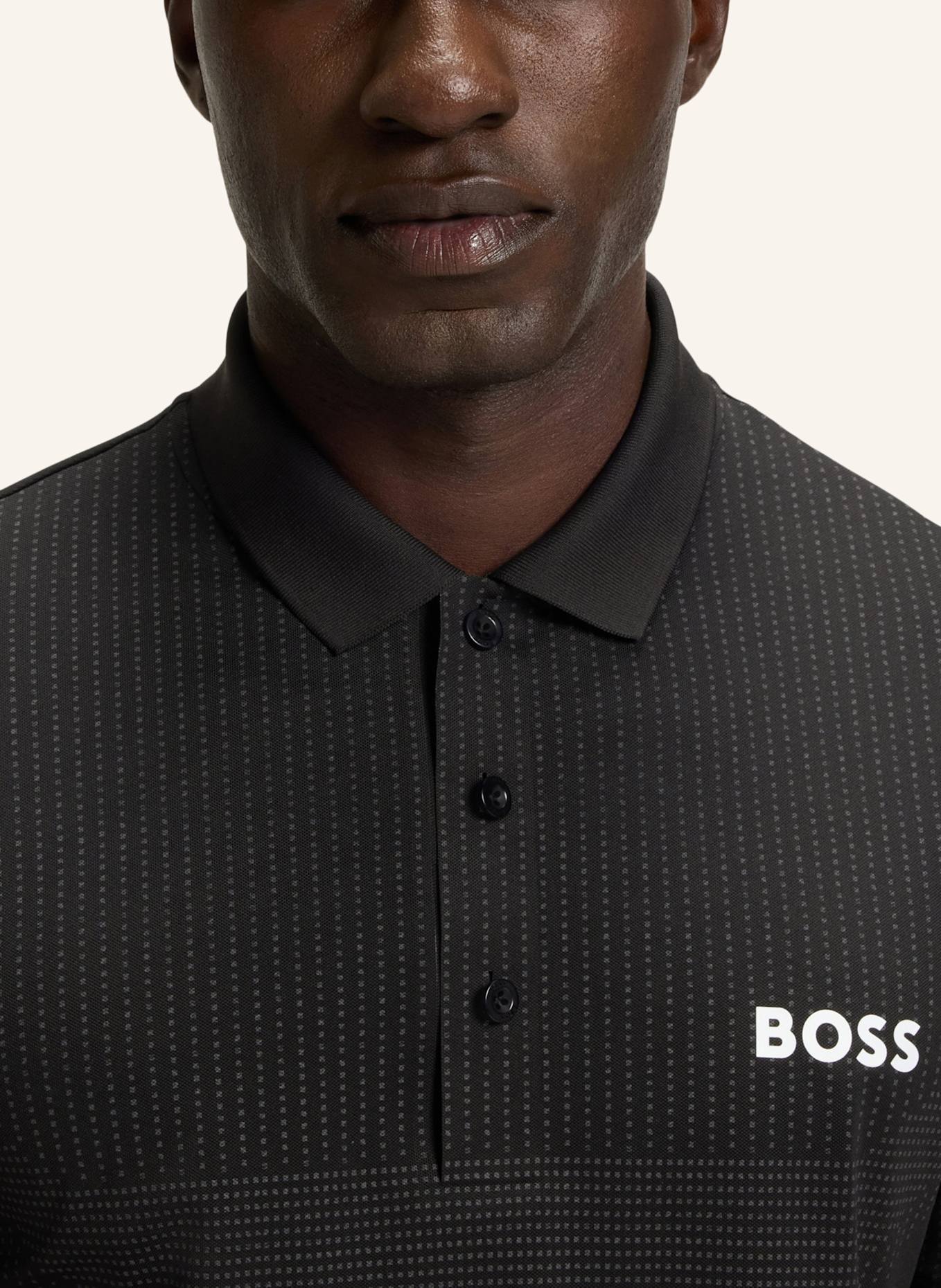 BOSS Poloshirt PAULE TOC Slim Fit: SCHWARZ