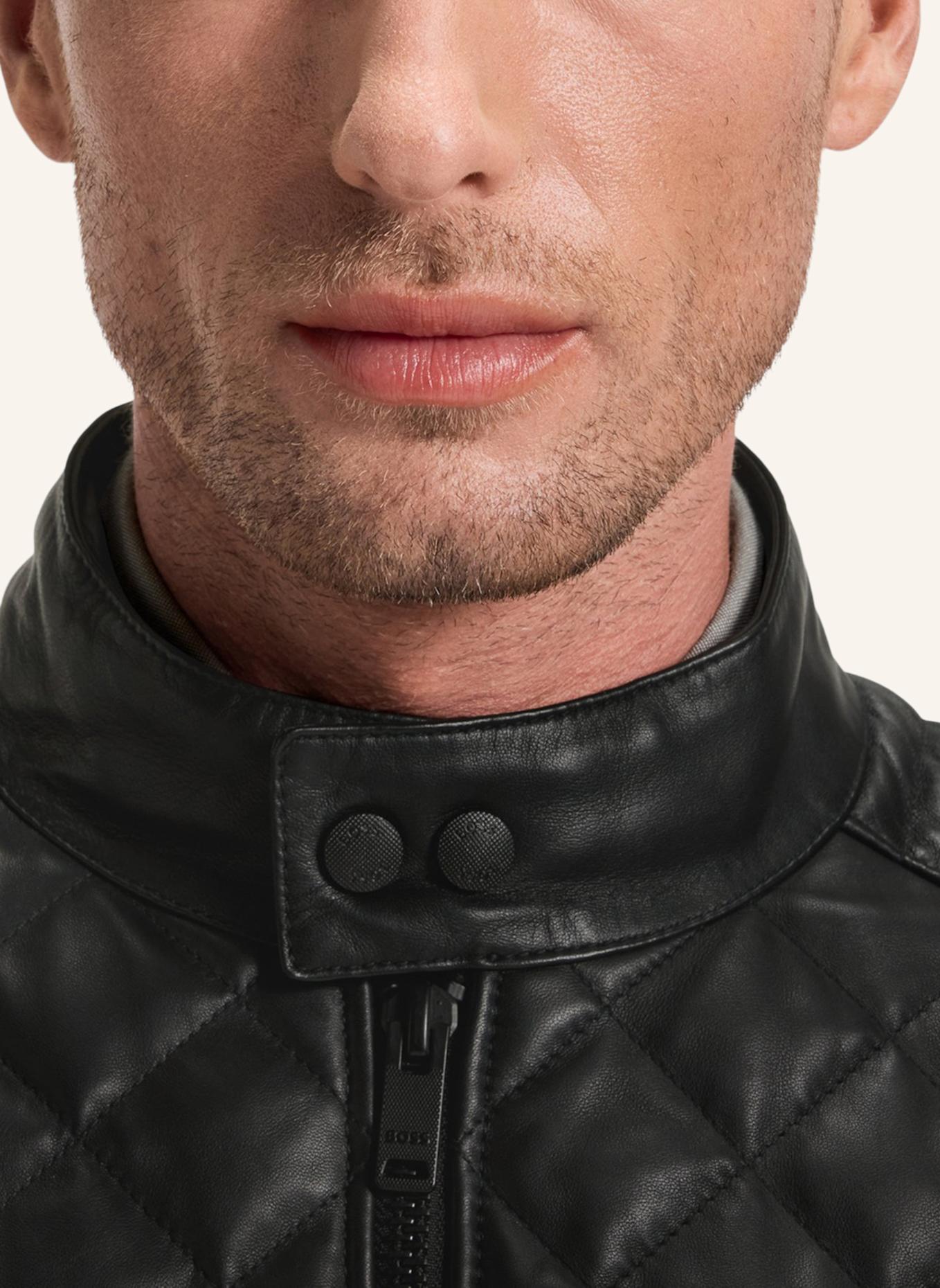 BOSS Lederjacke JONN_IN: SCHWARZ