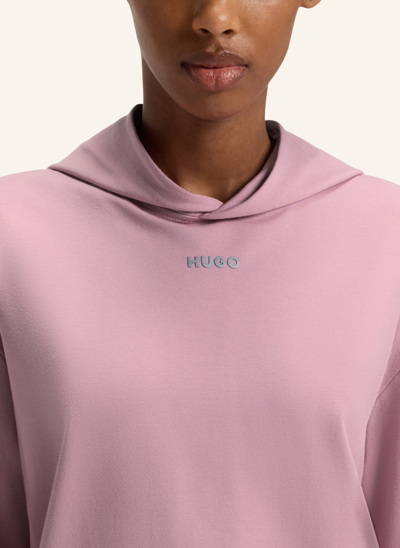 HUGO Loungewear Oberteil SHUFFLE_HOODIE Relaxed Fit: PINK
