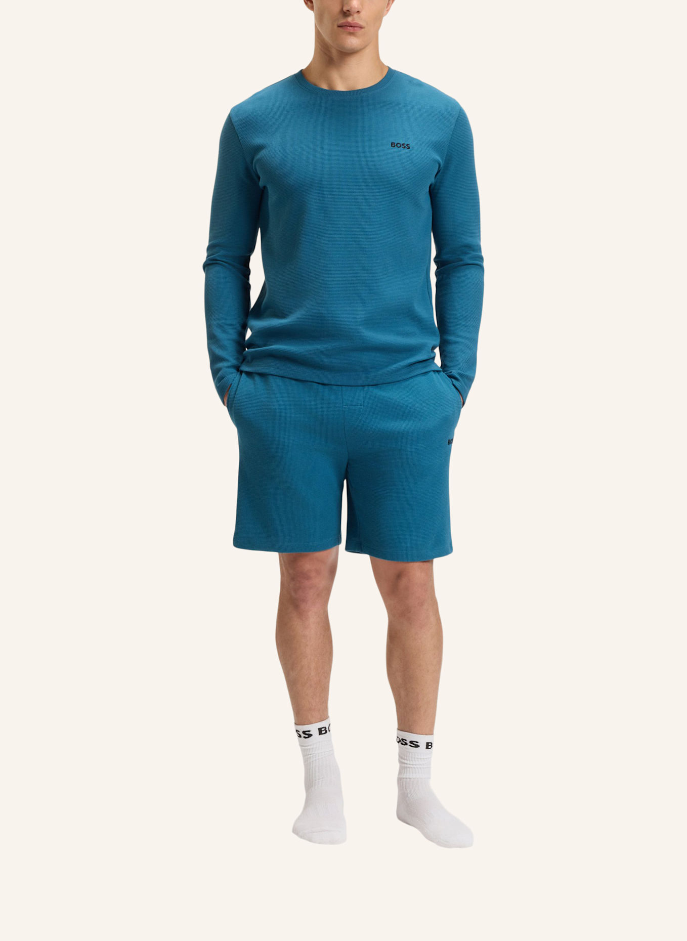 BOSS Schlafshorts: BLAU