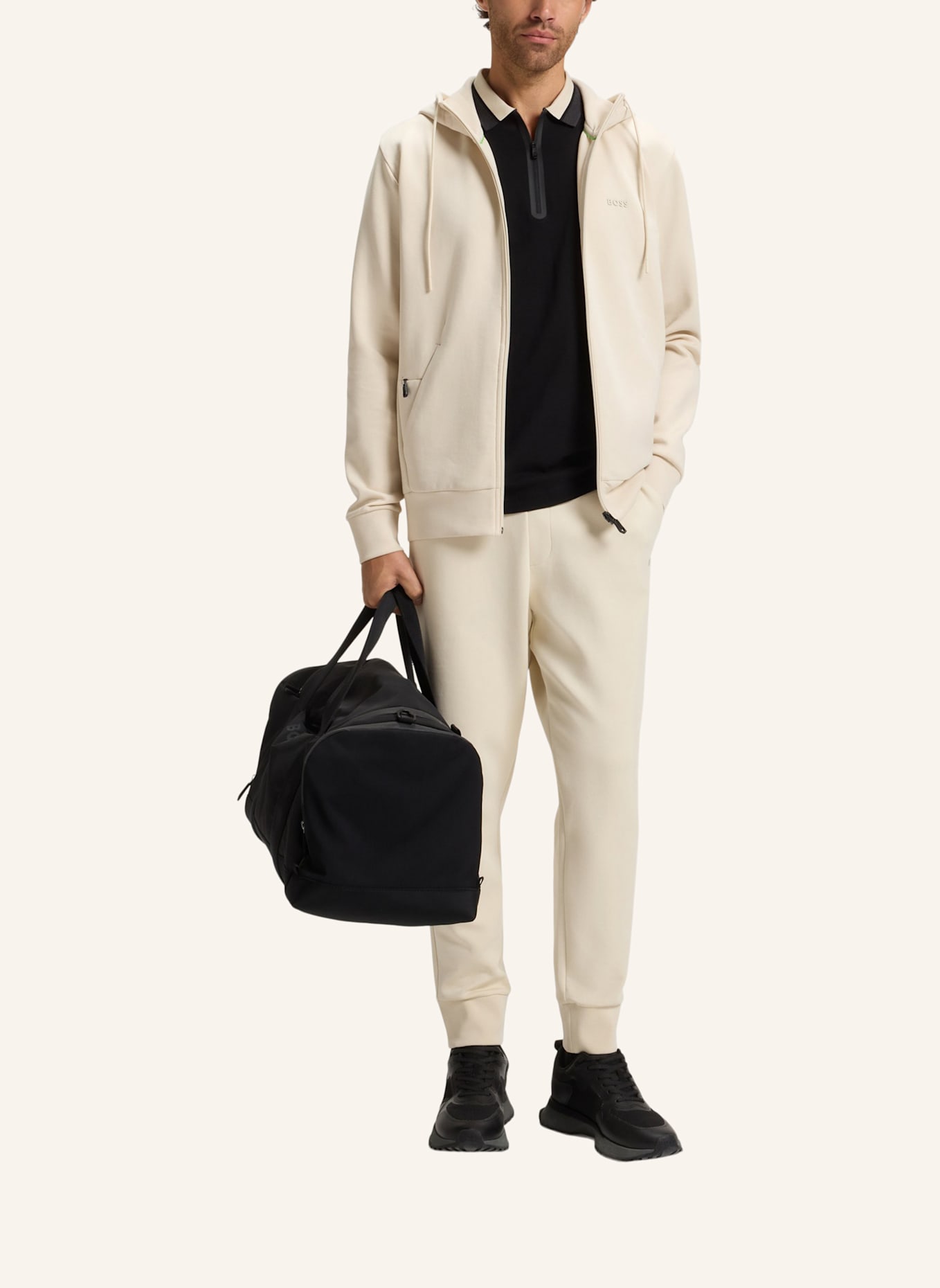 BOSS Sweatjacke SAGGY: WEISS