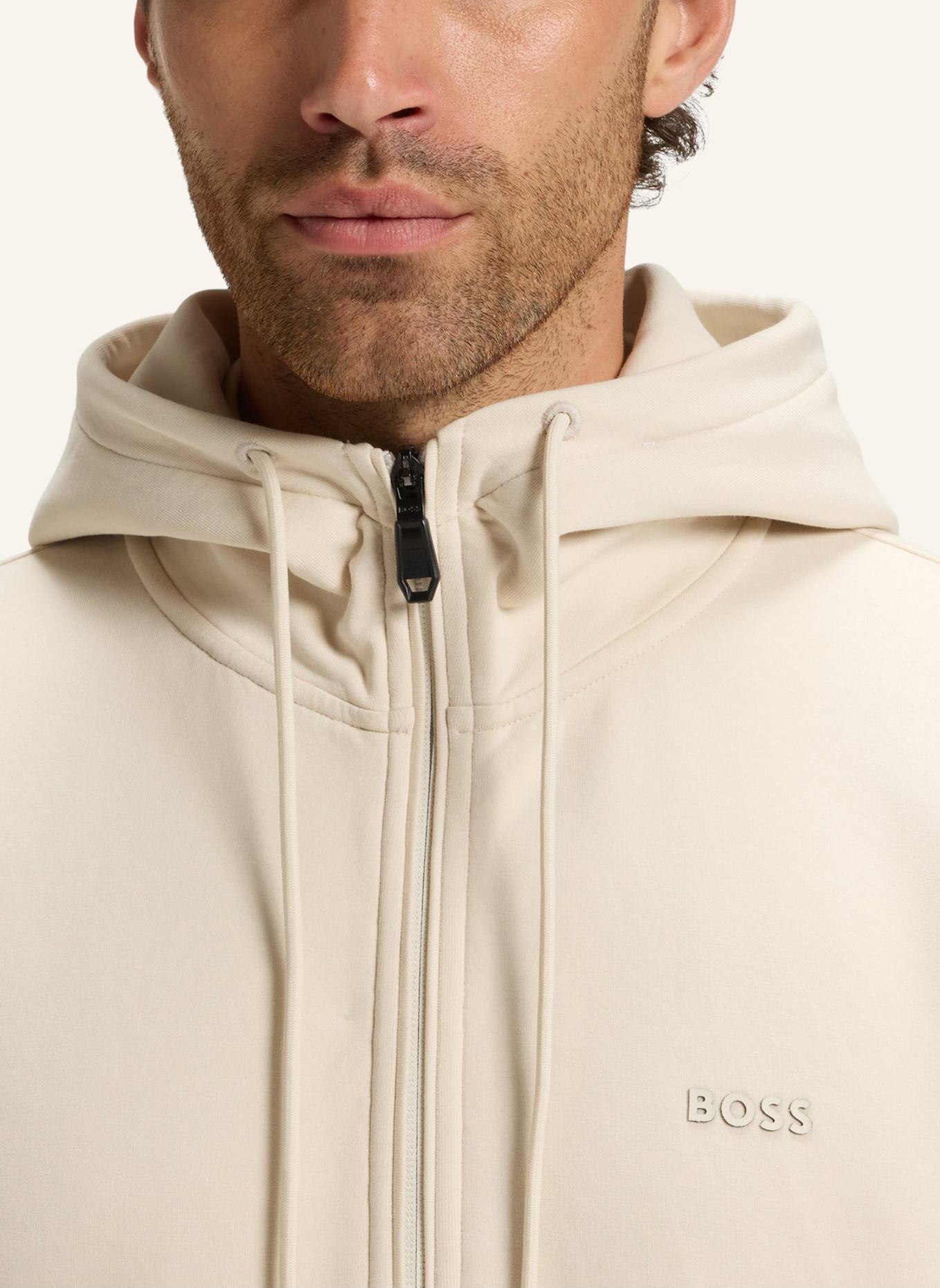 BOSS Sweatjacke SAGGY: WEISS