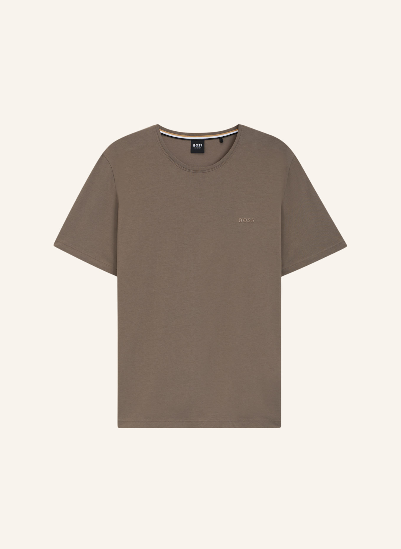 BOSS Loungewear Oberteil MIX&MATCH T-SHIRT R Regular Fit: BRAUN