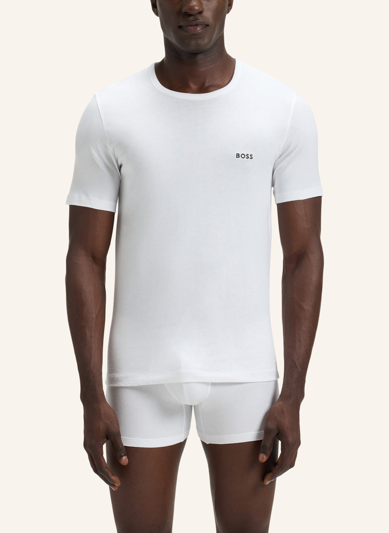 BOSS Unterwäsche Top TSHIRTRN 3P CLASSIC Regular Fit: WEISS