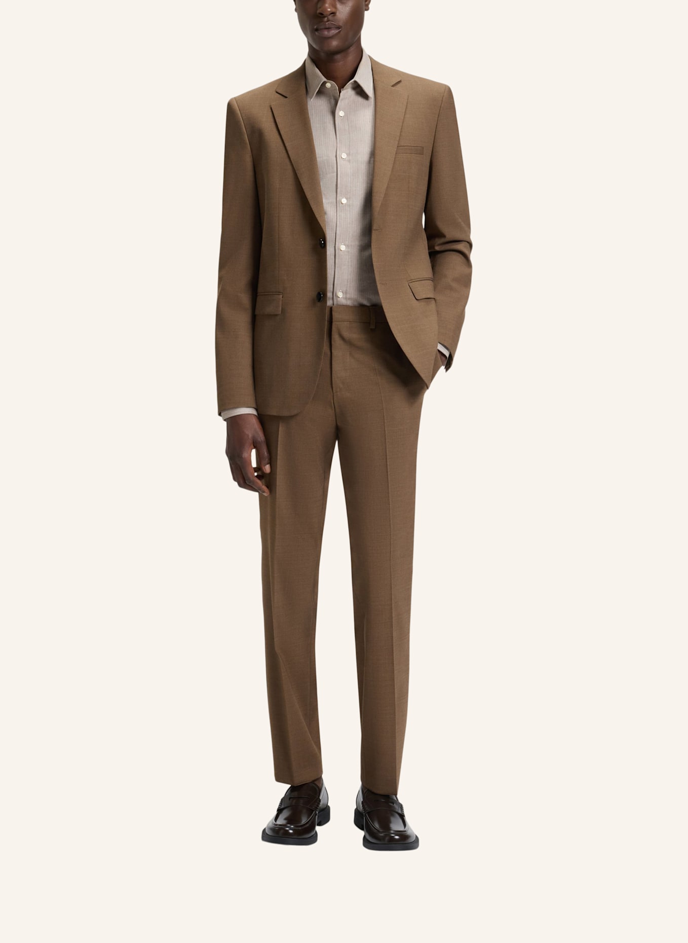 HUGO Casual Slipper VARIAN_LOAF_BO: DUNKELBRAUN