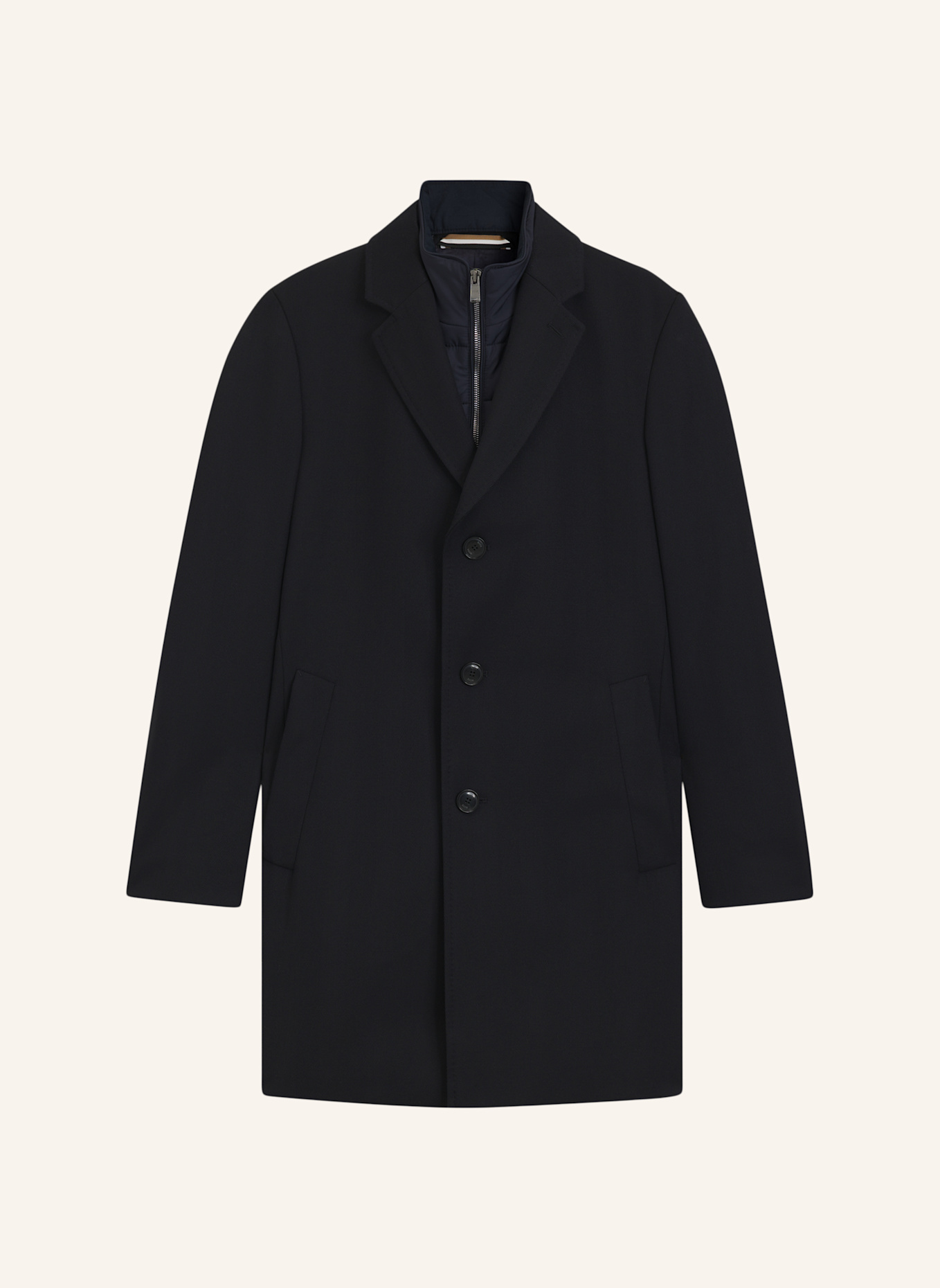 BOSS Klassischer Mantel H-HYDE-BIB-254 Slim Fit: DUNKELBLAU