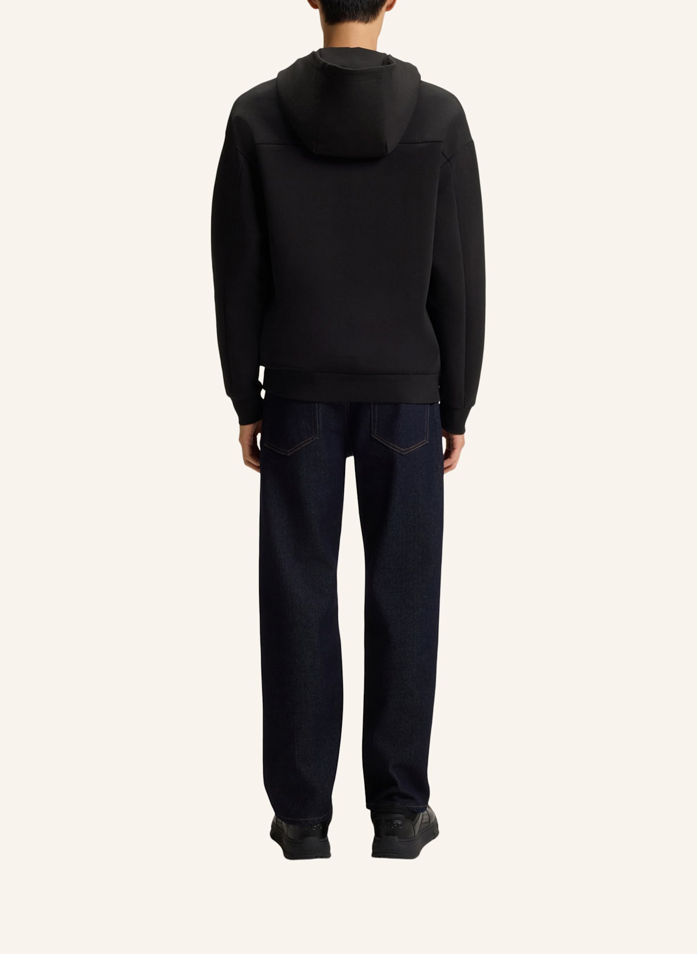 HUGO Sweatshirt DEBOSTACO Relaxed Fit: SCHWARZ