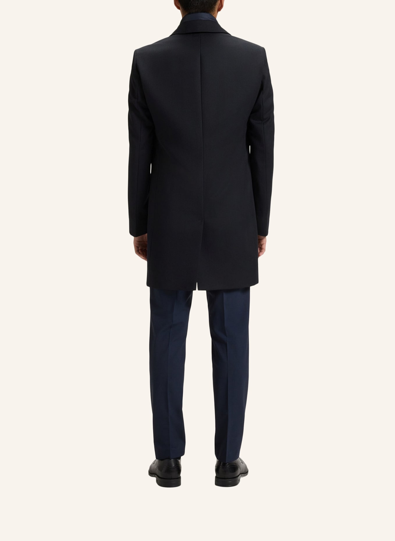 BOSS Klassischer Mantel H-HYDE-BIB-254 Slim Fit: DUNKELBLAU