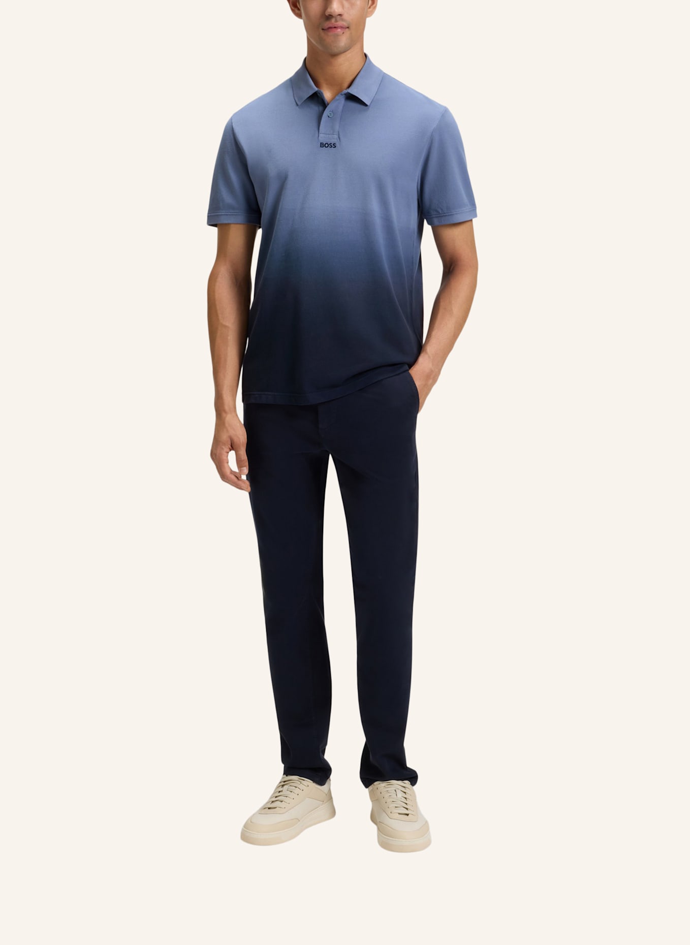 BOSS Poloshirt PE_GRADIENT_IN Regular Fit: BLAU