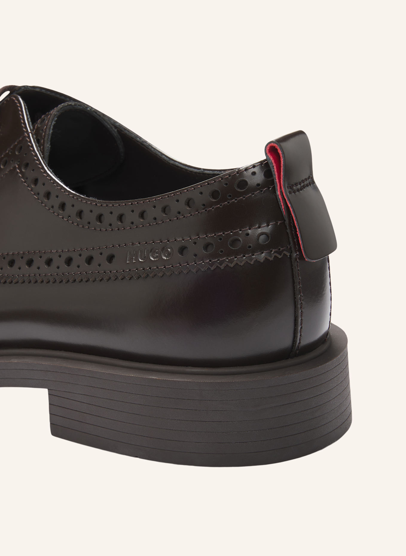 HUGO Business-Schnürschuh LYSANDER_DERB_BOBR: DUNKELBRAUN