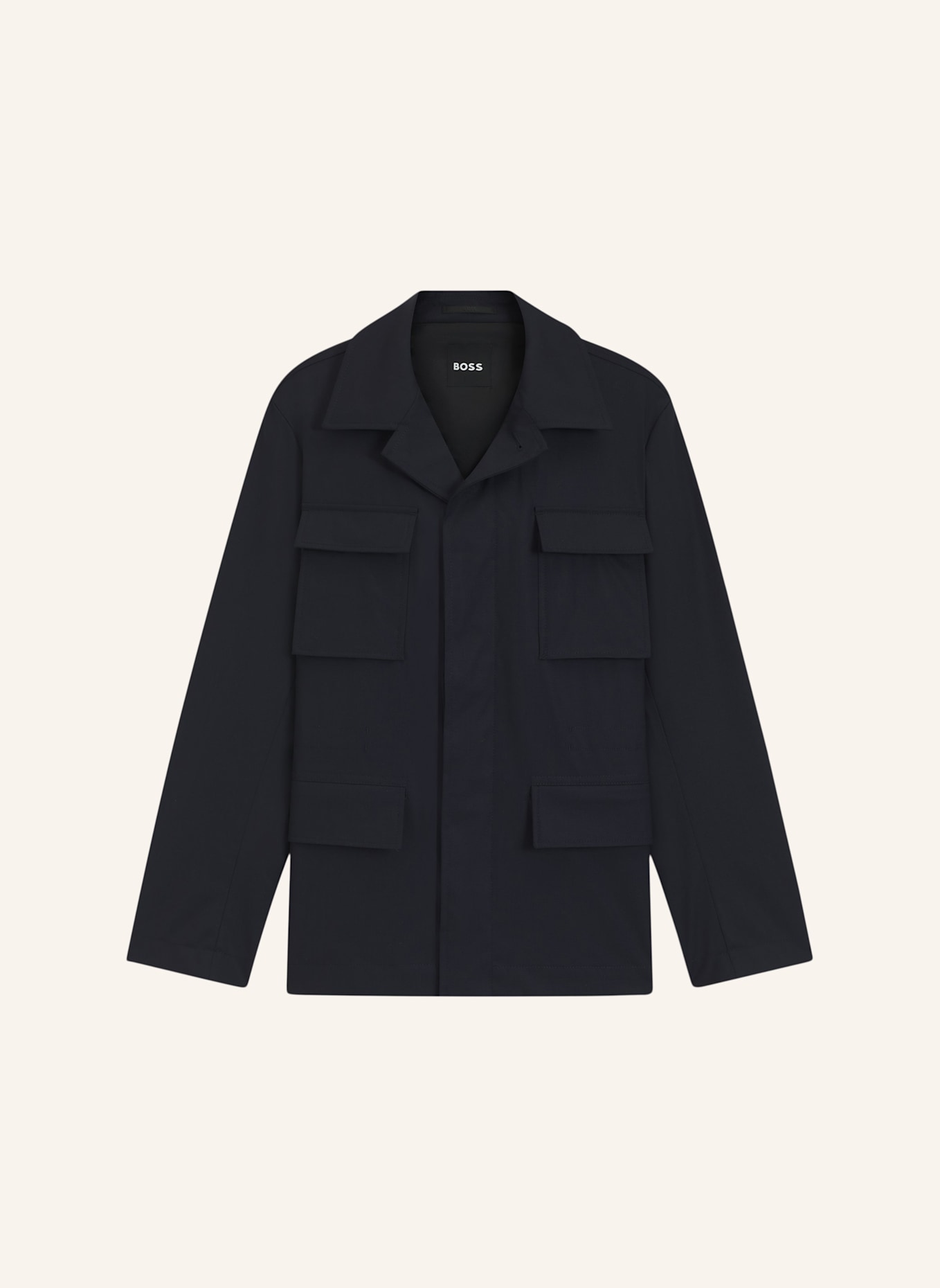 BOSS Klassischer Mantel P-CARPER-FIELDTW-253 Relaxed Fit: DUNKELBLAU