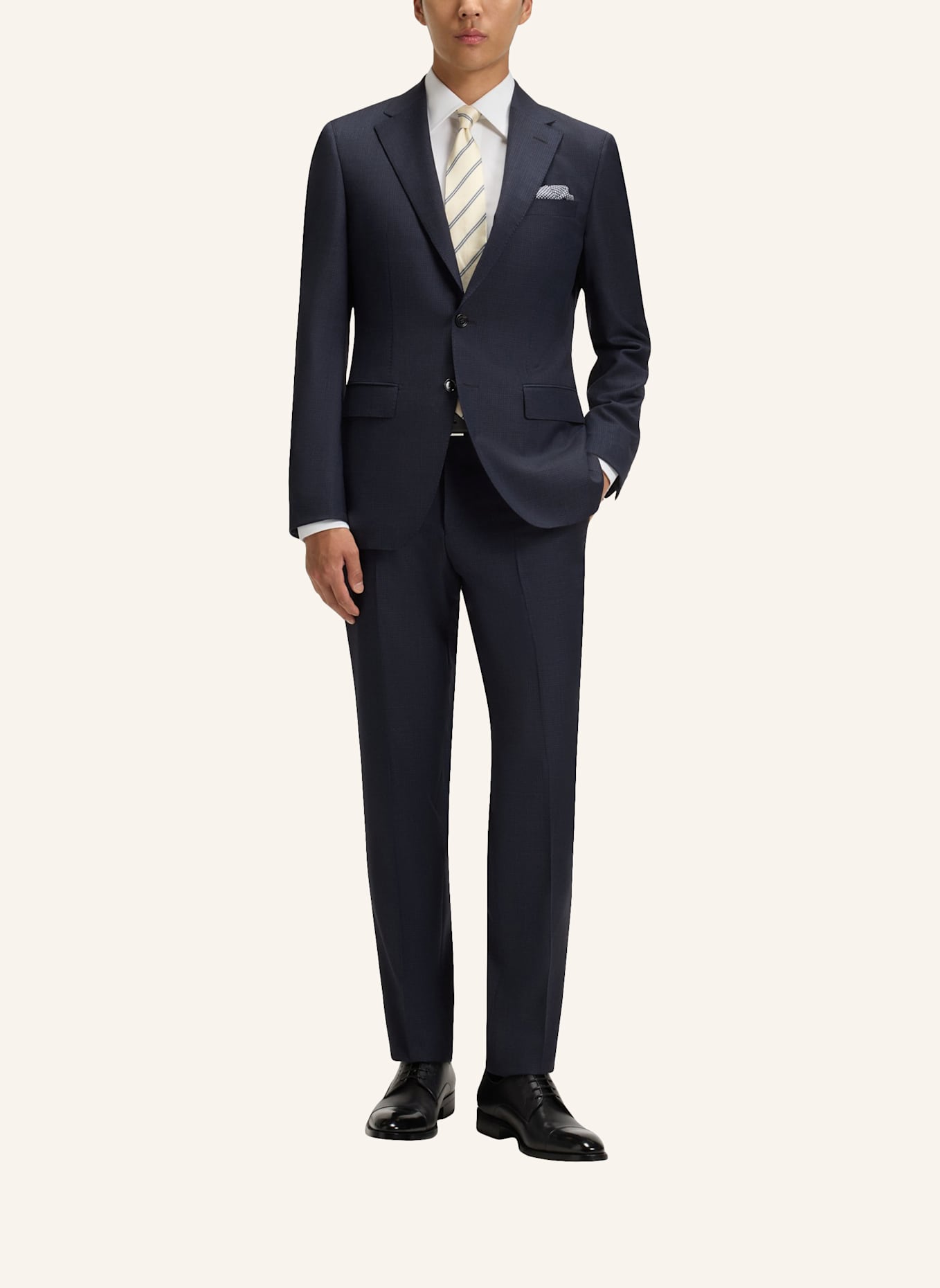 BOSS Business Anzug L-HARVERS-2PCS-241 Slim Fit: DUNKELBLAU