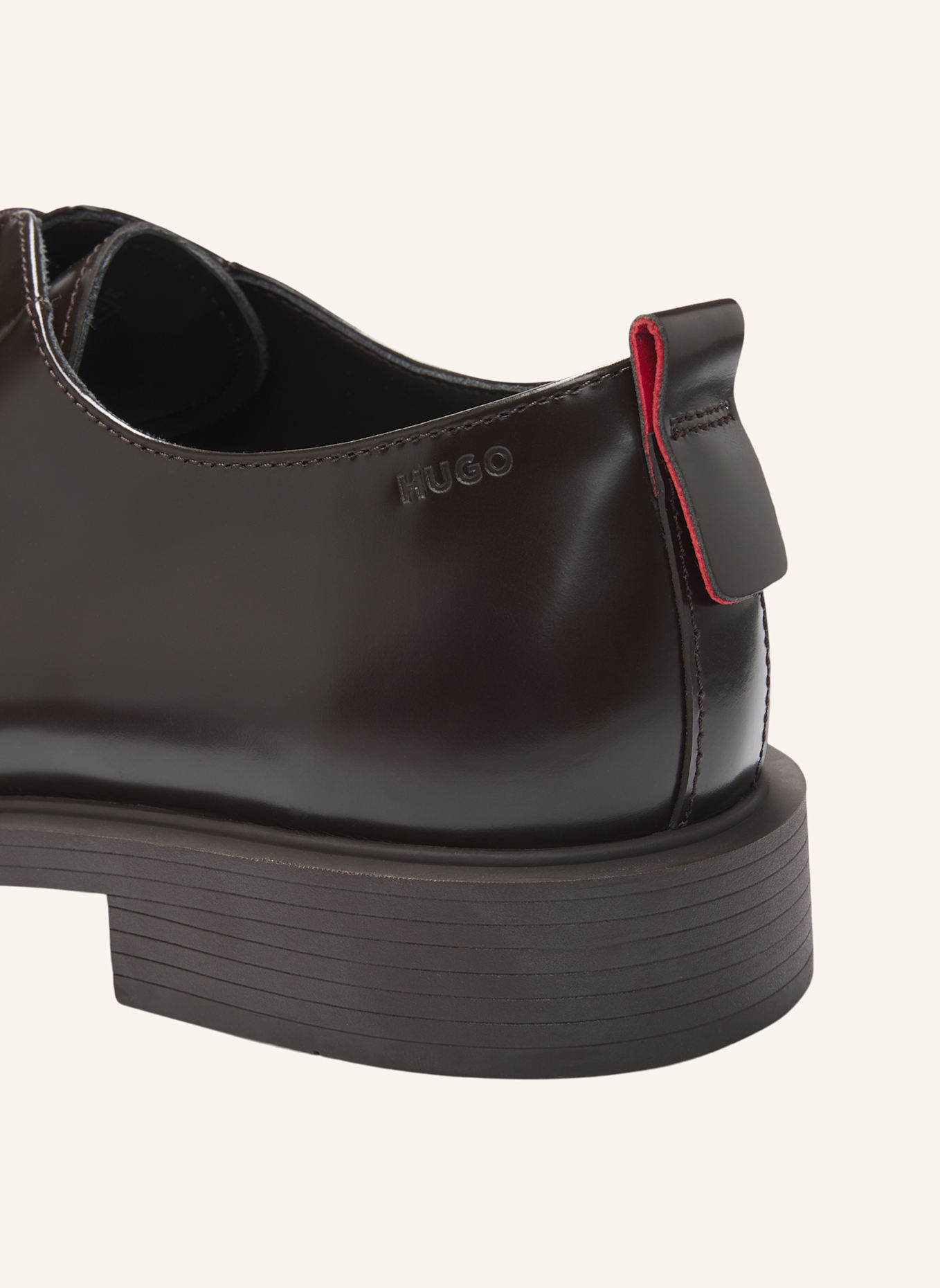 HUGO Business-Schnürschuh LYSANDER_DERB_BO: DUNKELBRAUN