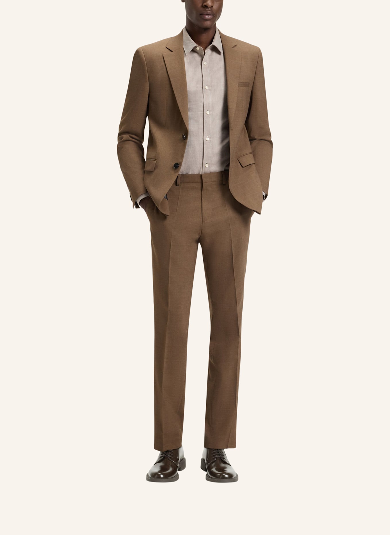 HUGO Business-Schnürschuh LYSANDER_DERB_BO: DUNKELBRAUN