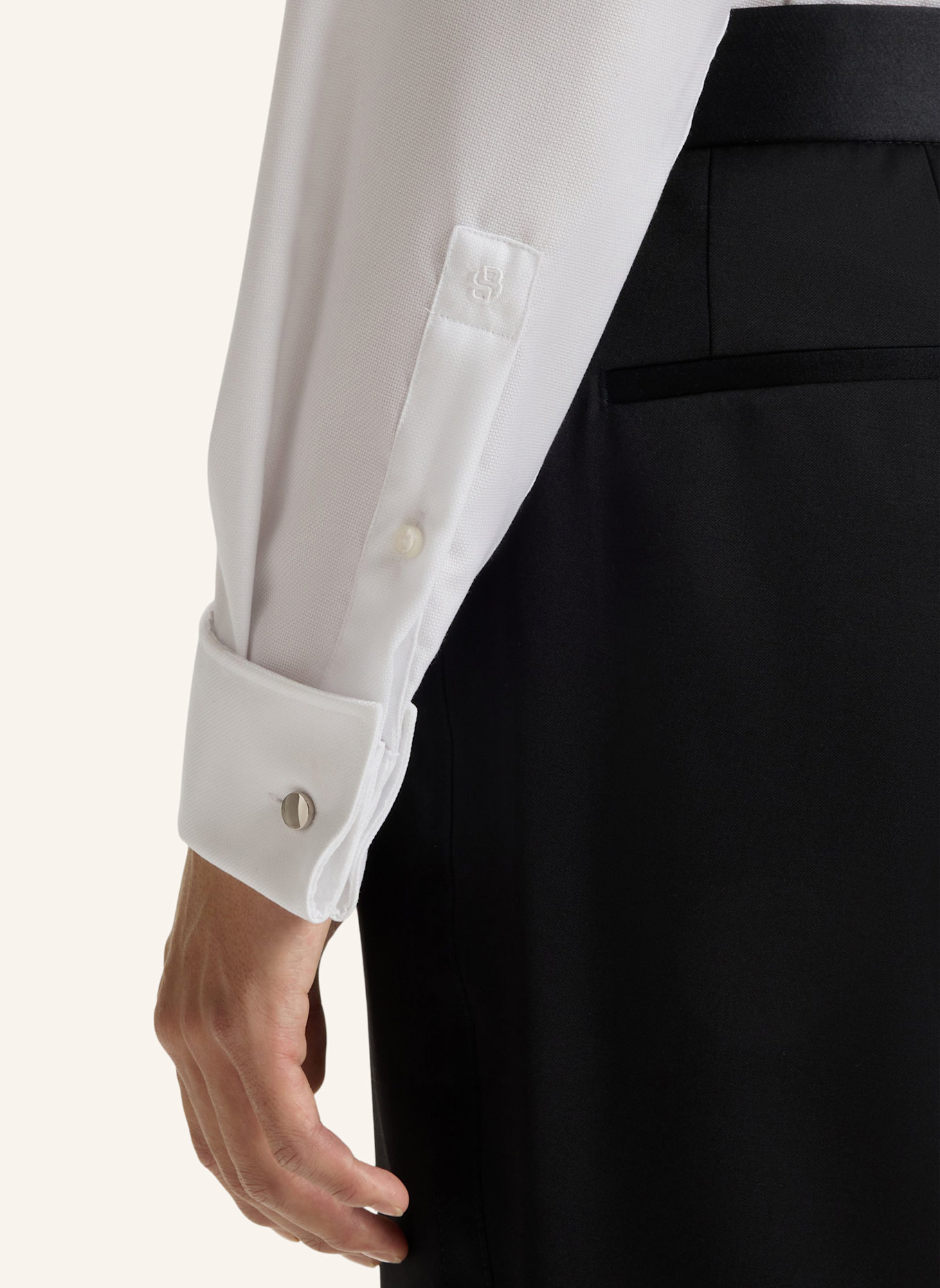 BOSS Business Hemd H-HANK-TUX-B1-DC-254 Slim Fit: WEISS