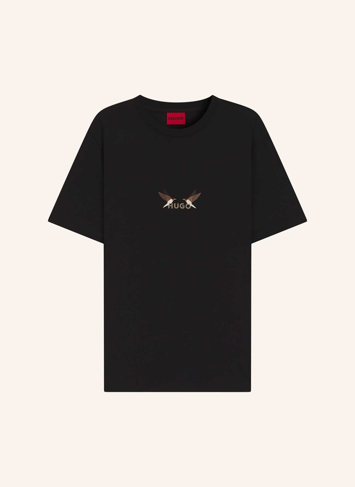 HUGO T-Shirt DUGOLINI Regular Fit: SCHWARZ