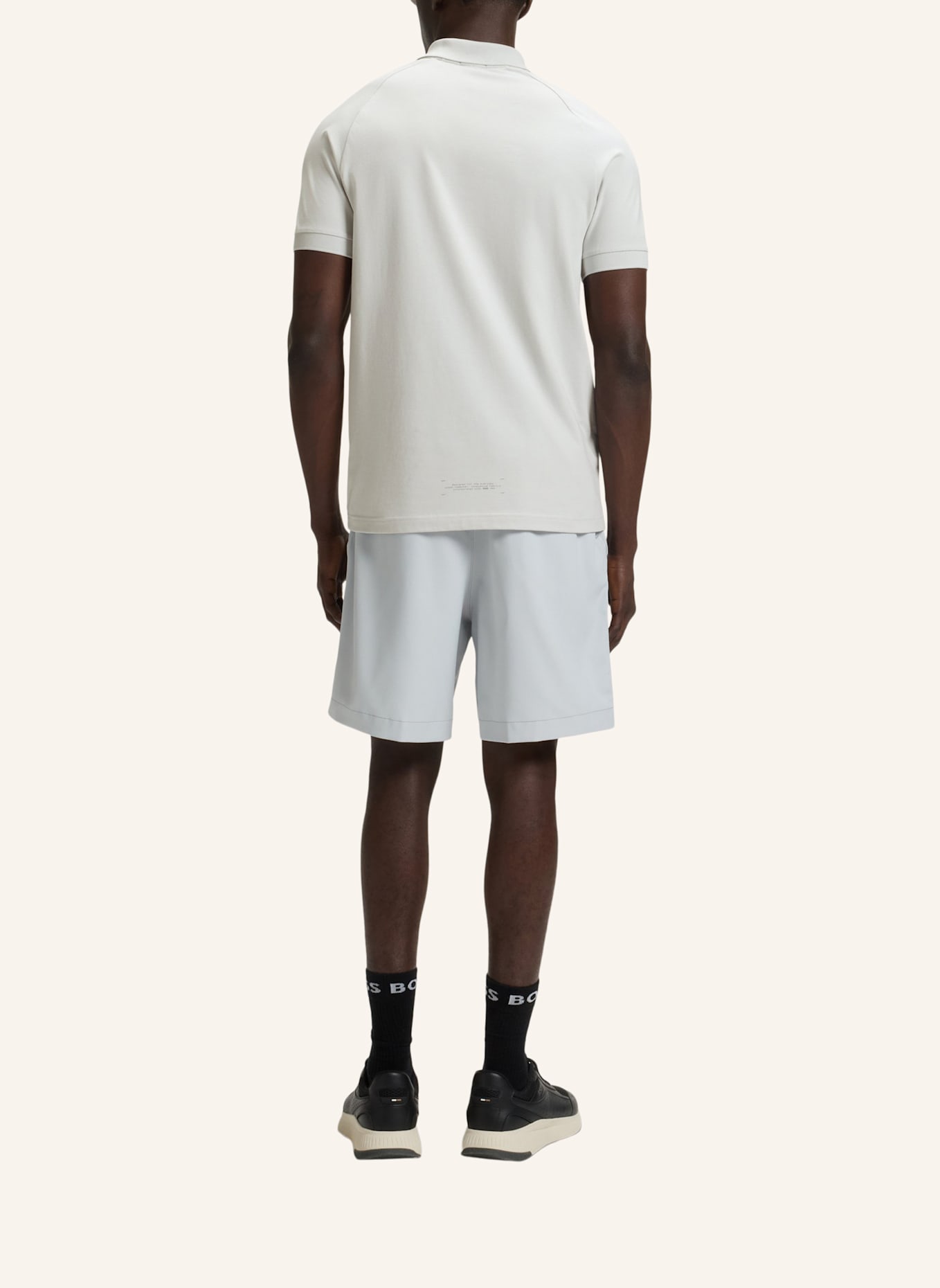 BOSS Poloshirt POLO URBAN TECH Regular Fit: HELLGRAU