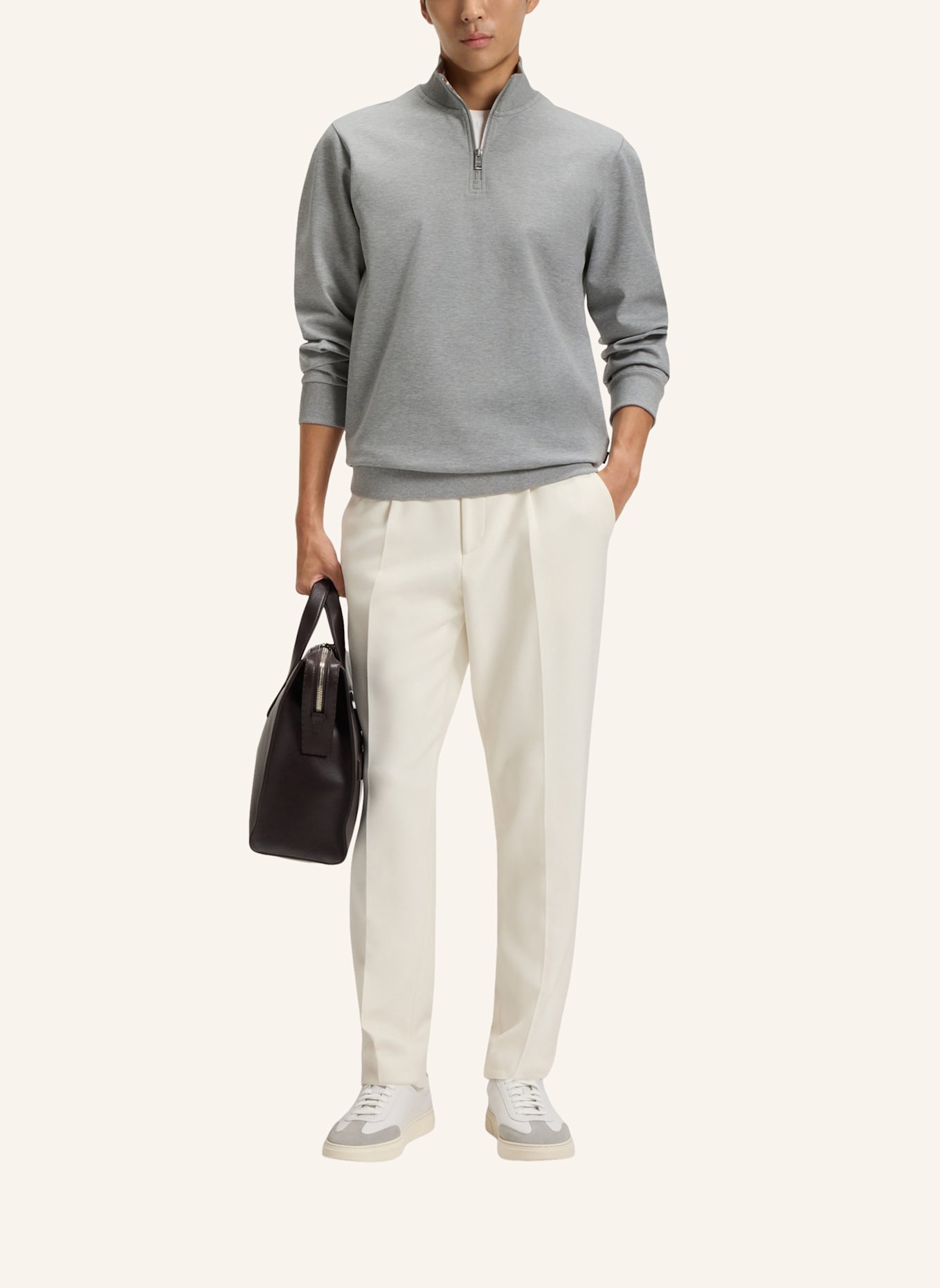 BOSS Sweatshirt H-STIMMANN 109 Regular Fit: SILBER