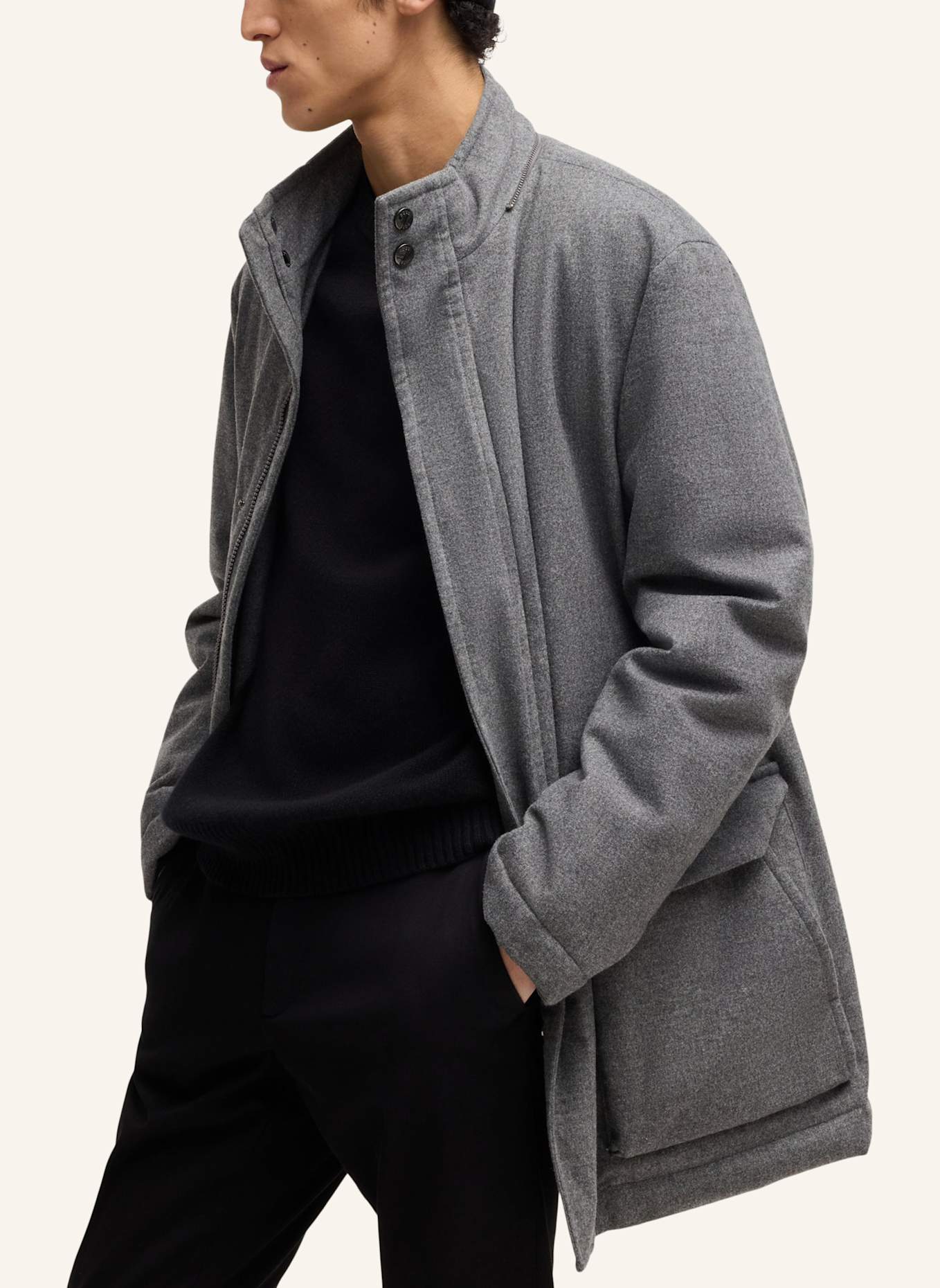 BOSS Strickmütze MAGICO_R_HAT: SCHWARZ