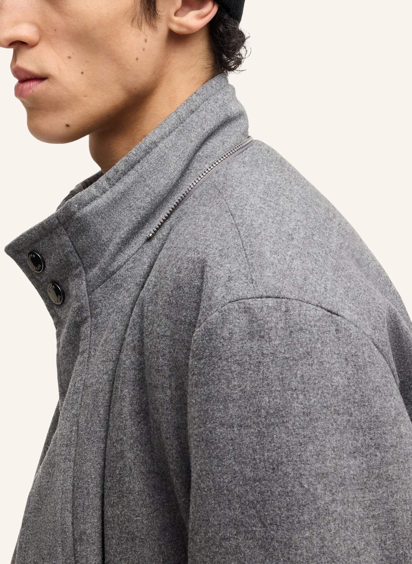 BOSS Strickmütze MAGICO_R_HAT: SCHWARZ