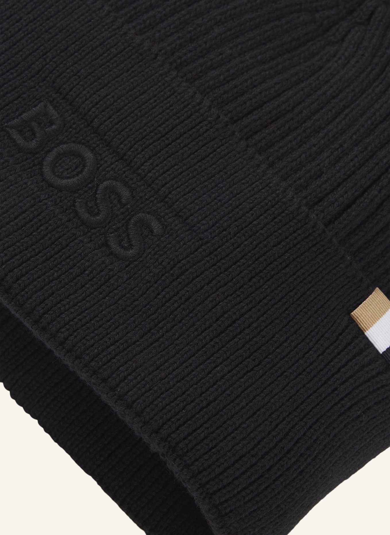 BOSS Strickmütze MAGICO_R_HAT: SCHWARZ