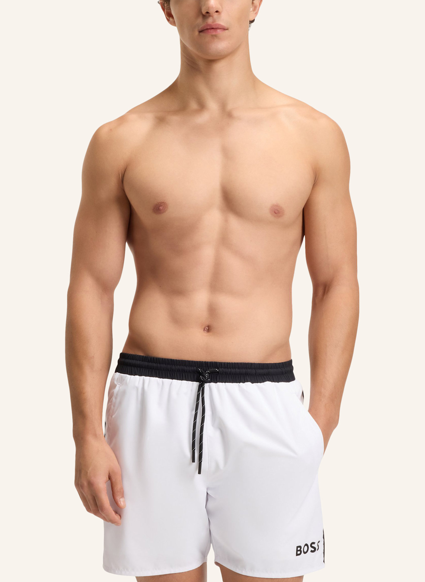 BOSS Badeshorts STARFISH: WEISS